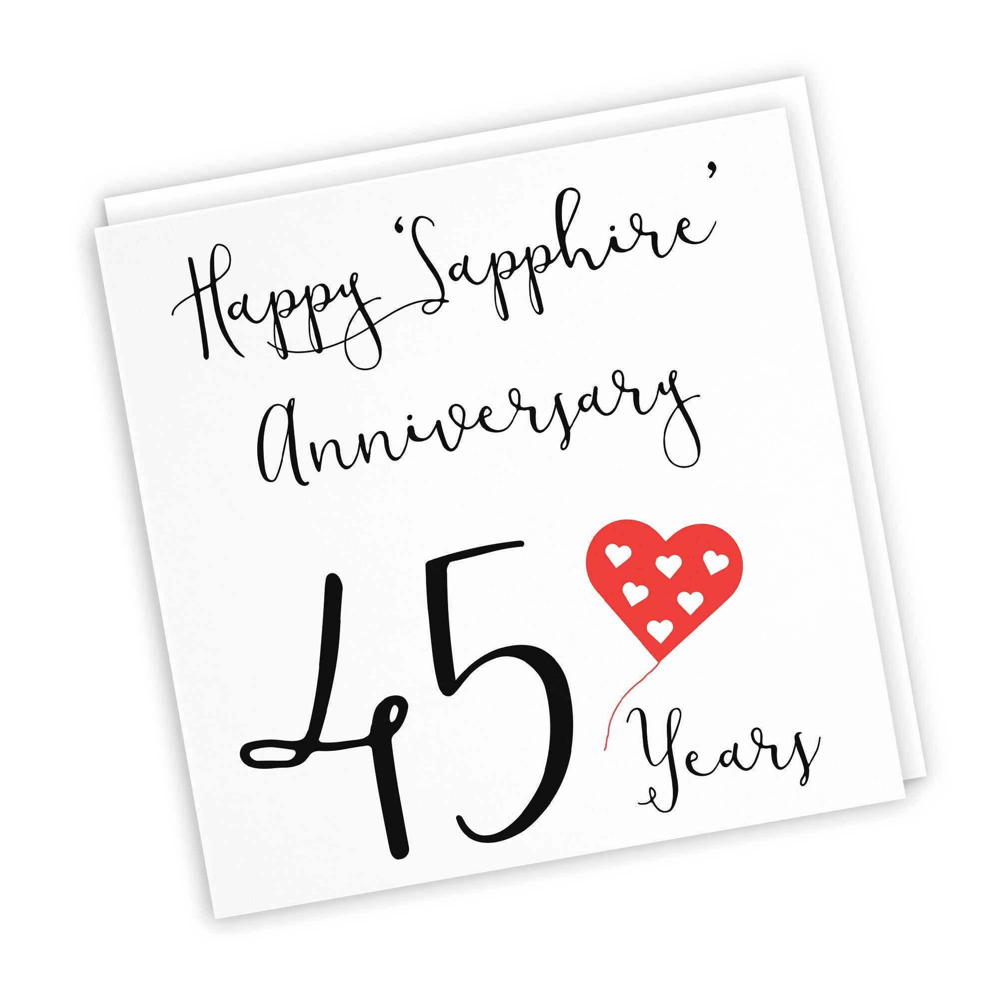 45th Anniversary Card Sapphire Red Heart - Default Title (TH02045)