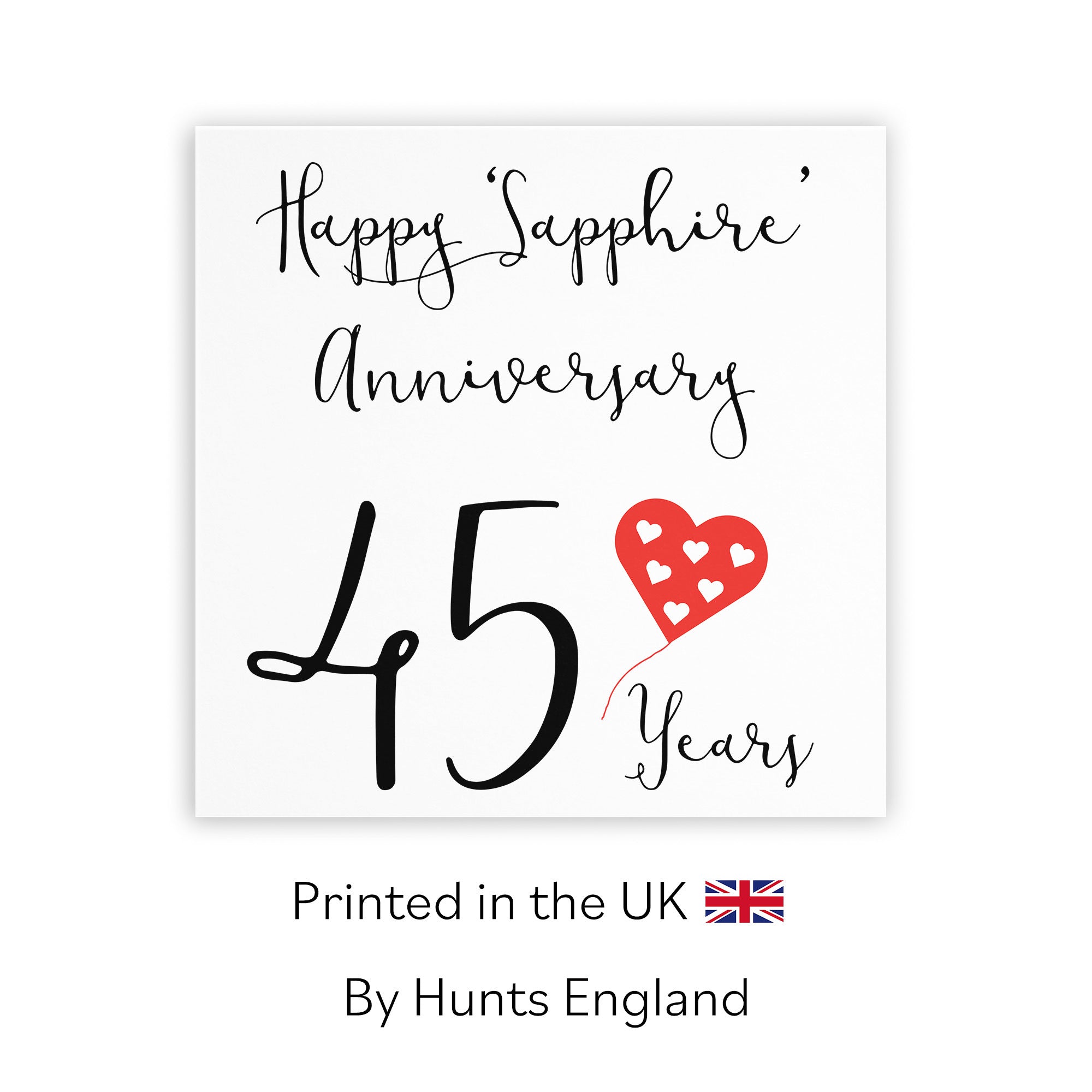 45th Anniversary Card Sapphire Red Heart - Default Title (TH02045)