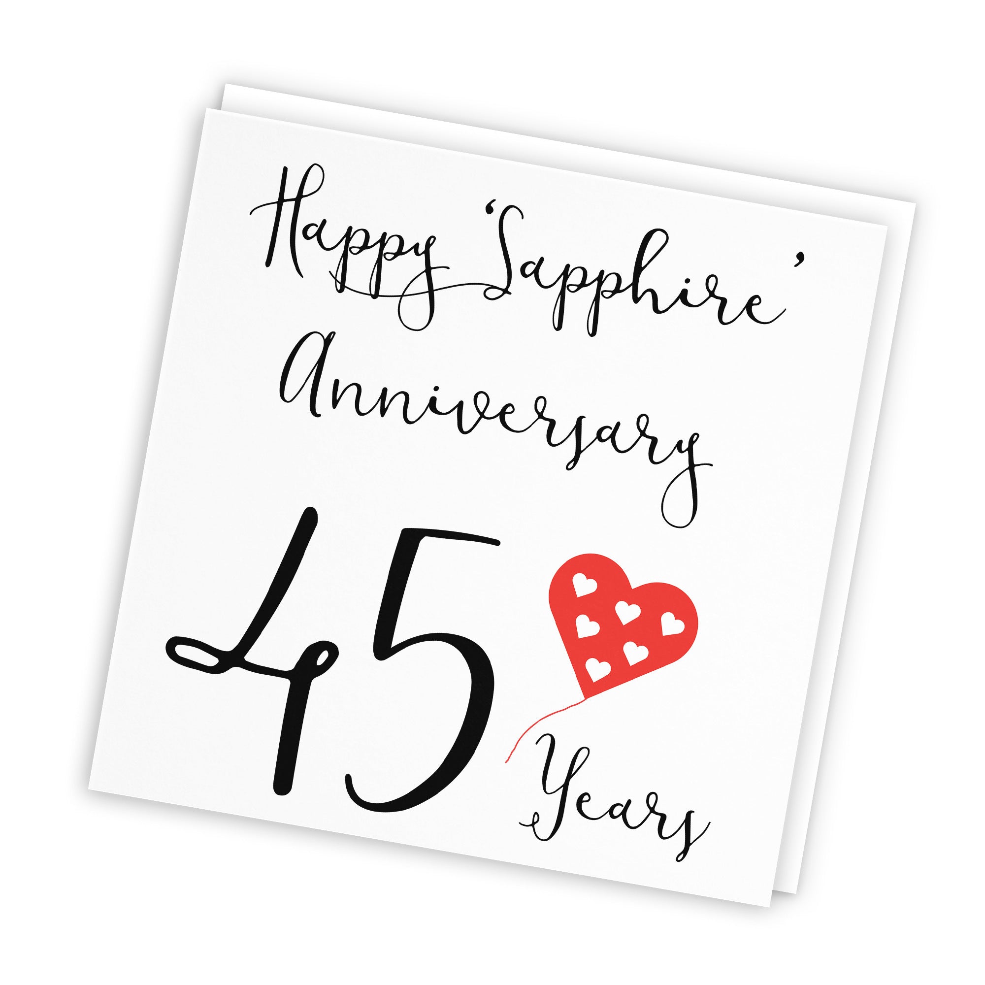 45th Anniversary Card Sapphire Red Heart - Default Title (TH02045)