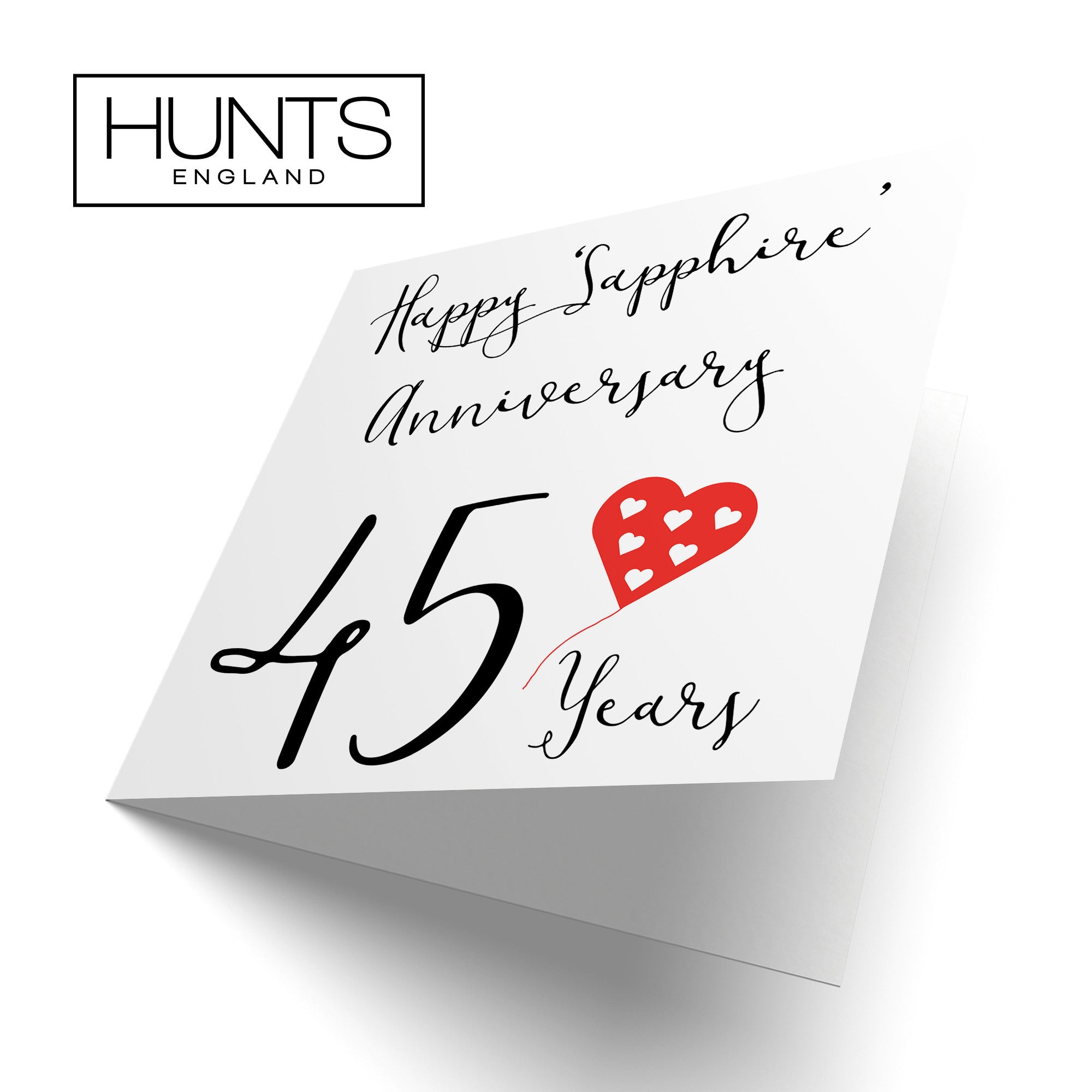 45th Anniversary Card Sapphire Red Heart - Default Title (TH02045)
