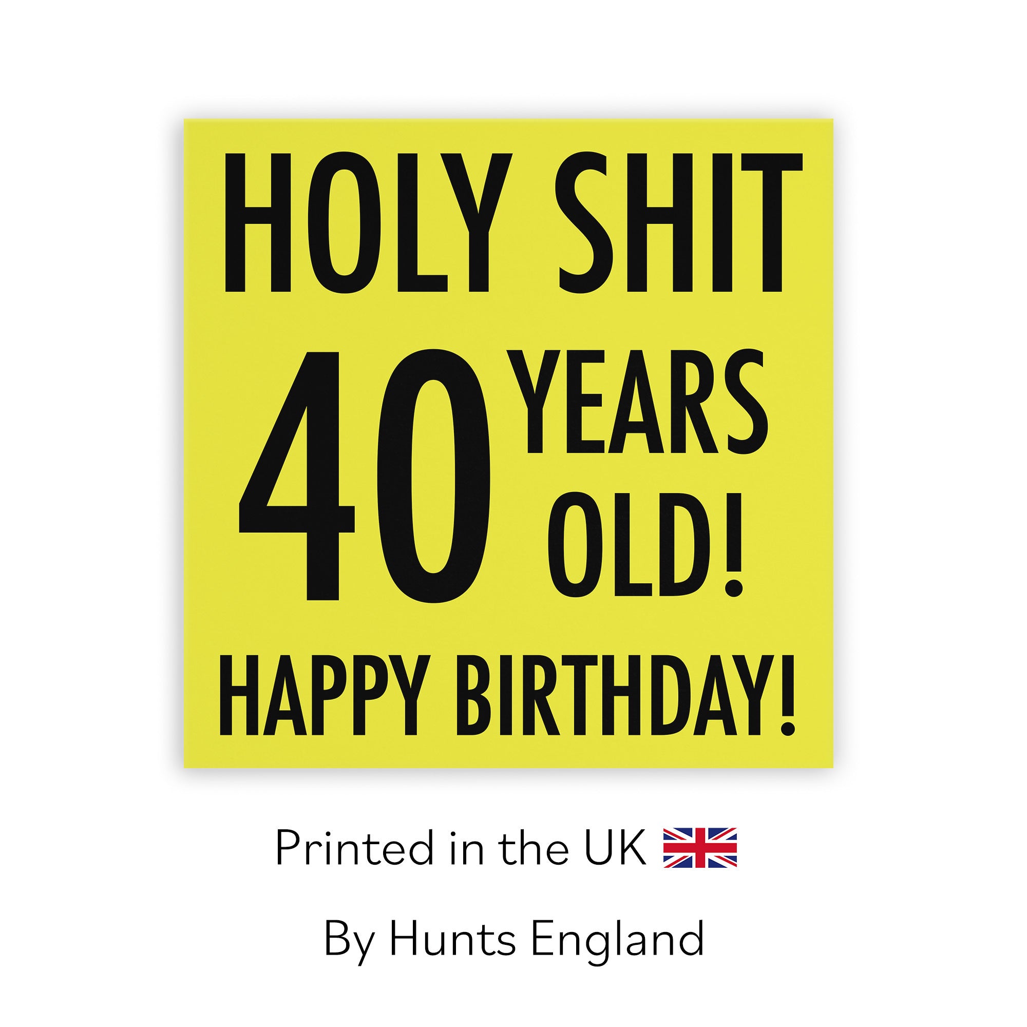 40th Birthday Card Holy Shit Urban Colour - Default Title (TH02075)