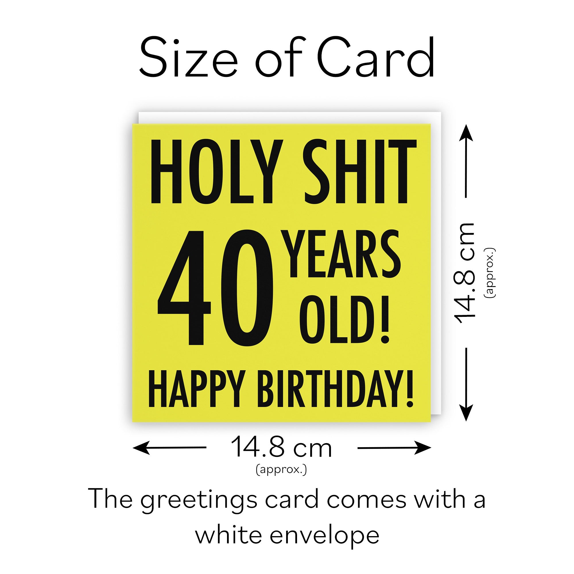 40th Birthday Card Holy Shit Urban Colour - Default Title (TH02075)