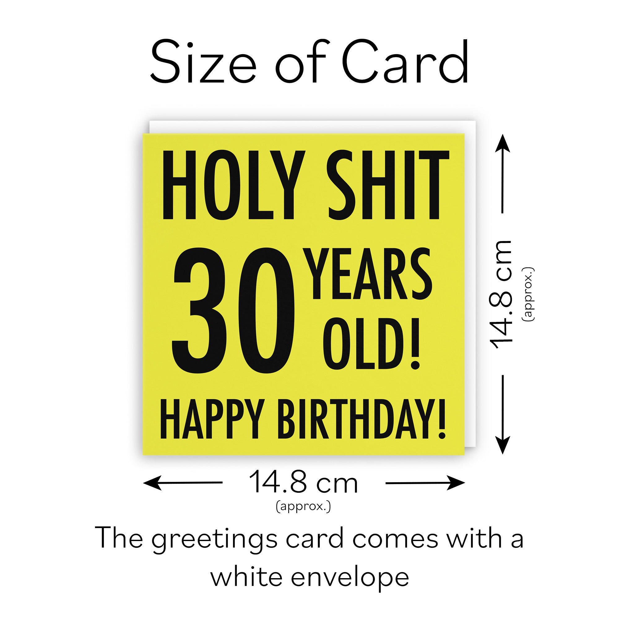 30th Birthday Card Holy Shit Urban Colour - Default Title (TH02076)