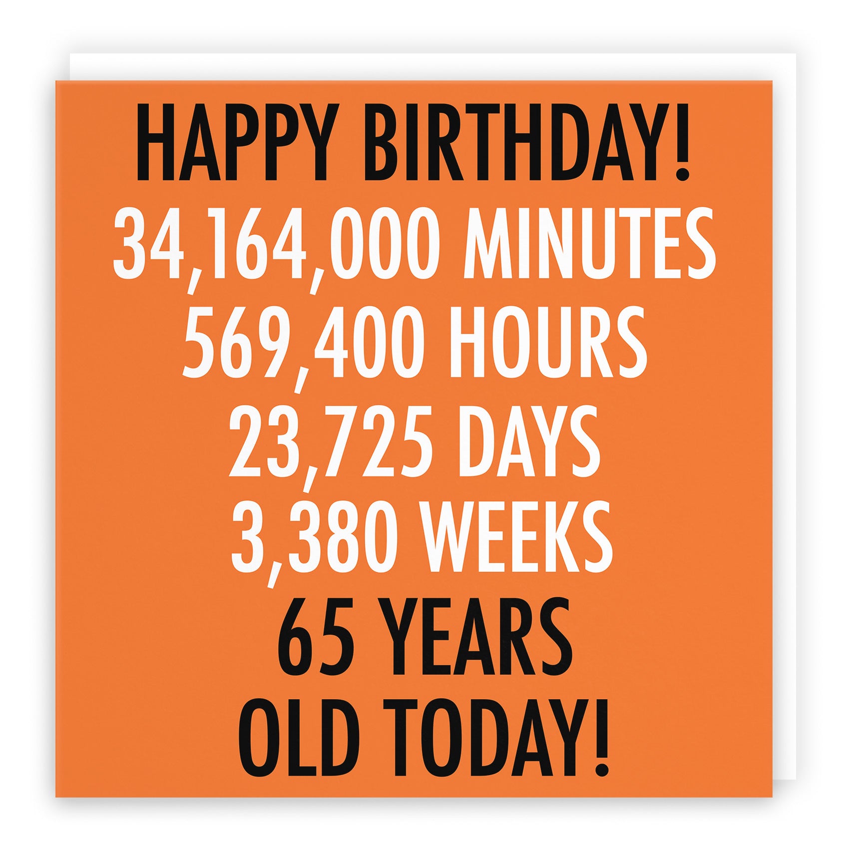 65th Birthday Card Urban Colour - Default Title (TH02110)