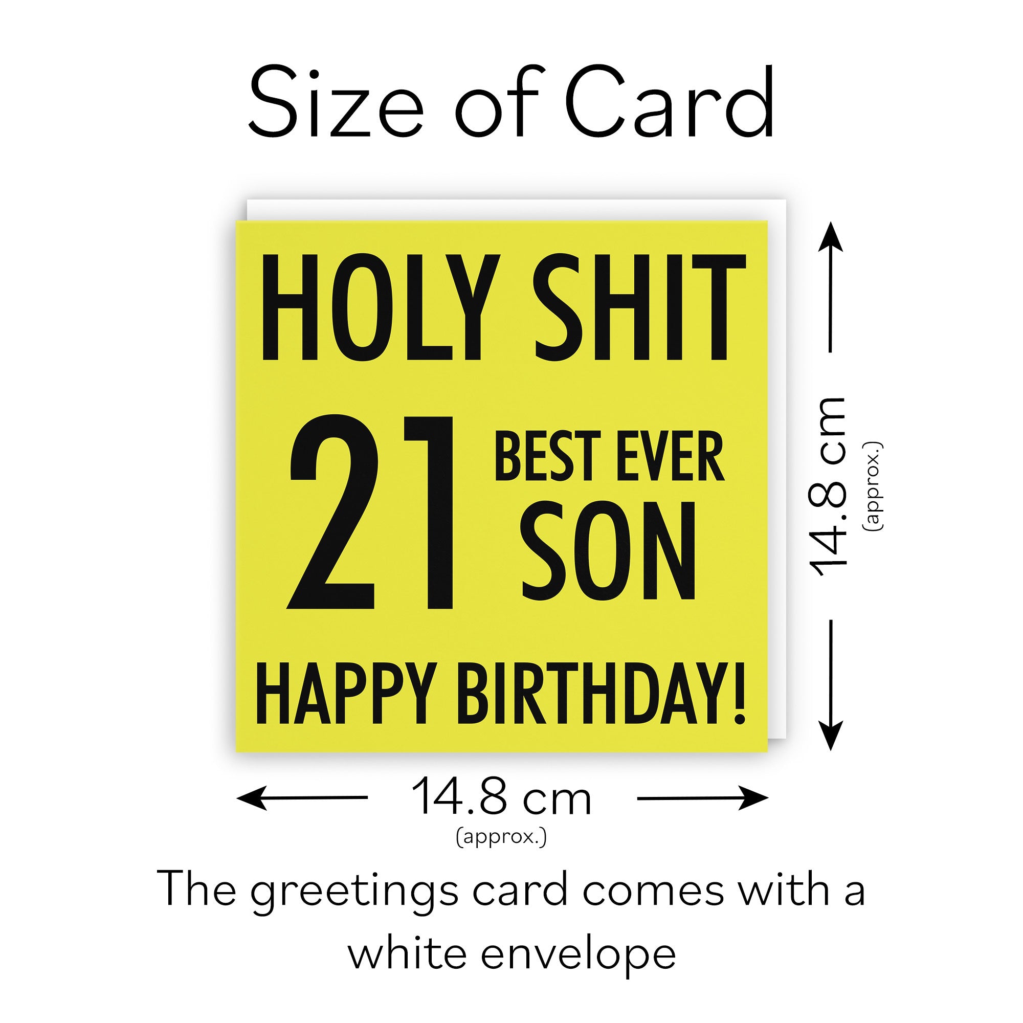 21st Son Birthday Card Holy Shit - Default Title (TH02114)