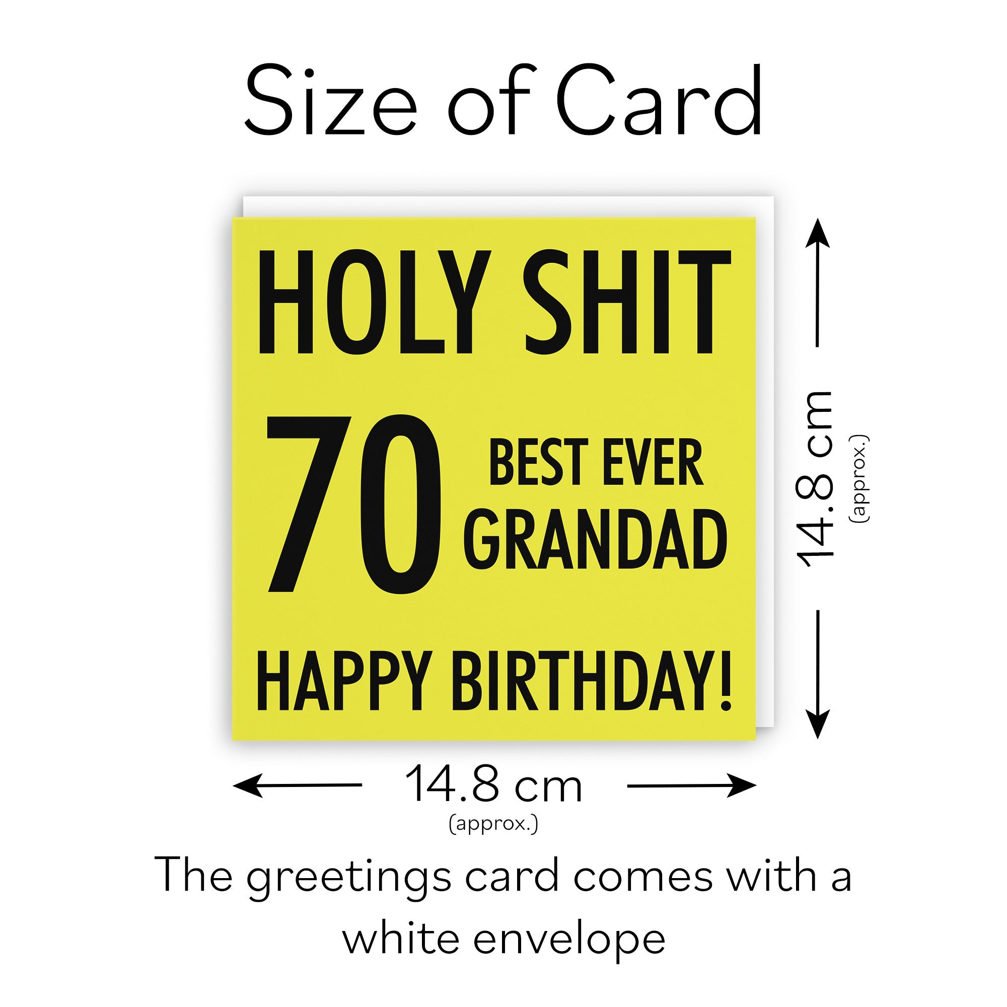 70th Grandad Birthday Card Holy Shit - Default Title (TH02122)