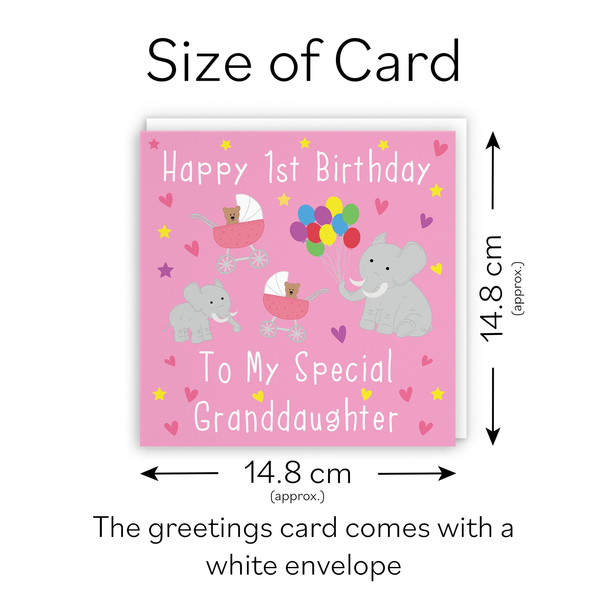 1st Granddaughter Birthday Card Elephants Iconic - Default Title (TH02130)