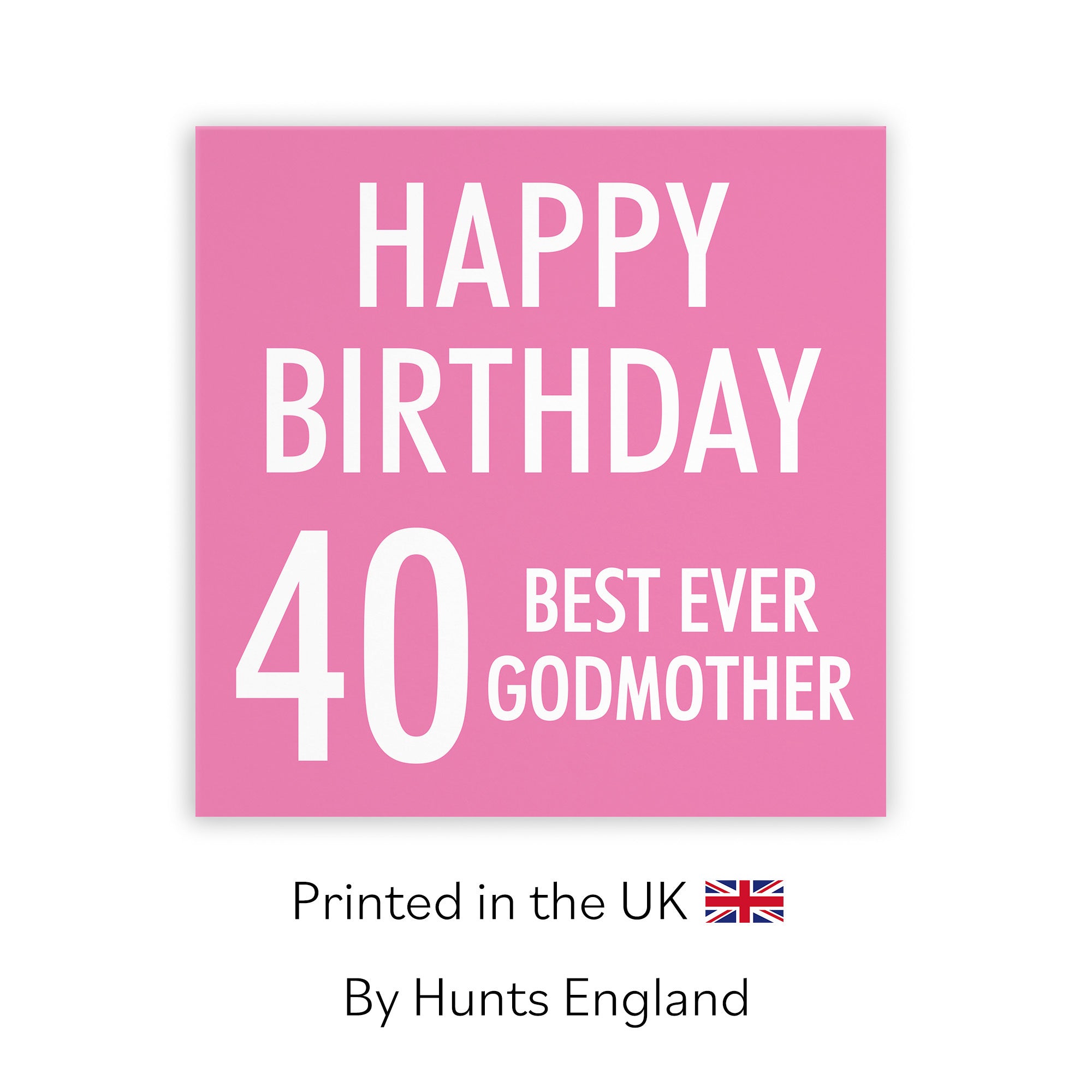40th Godmother Birthday Card Urban Colour - Default Title (TH02184)