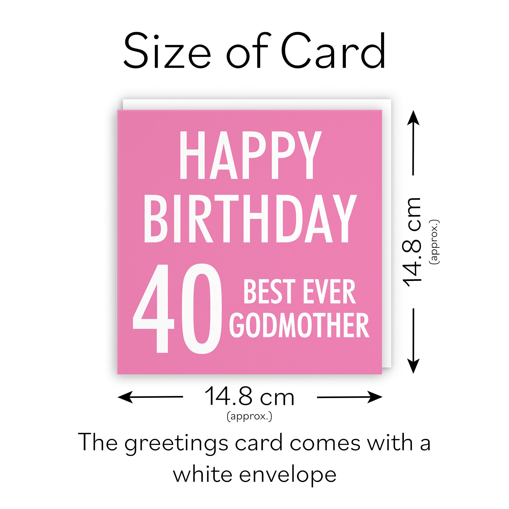 40th Godmother Birthday Card Urban Colour - Default Title (TH02184)