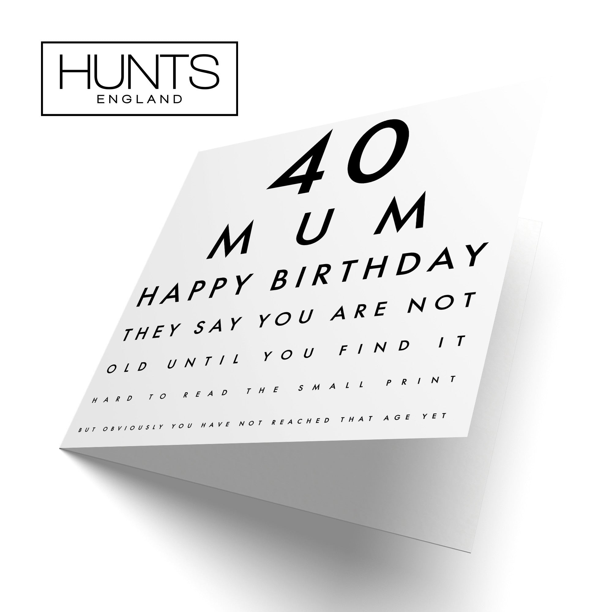 40th Mum Birthday Card Funny Eye Sight Letters - Default Title (TH02226)
