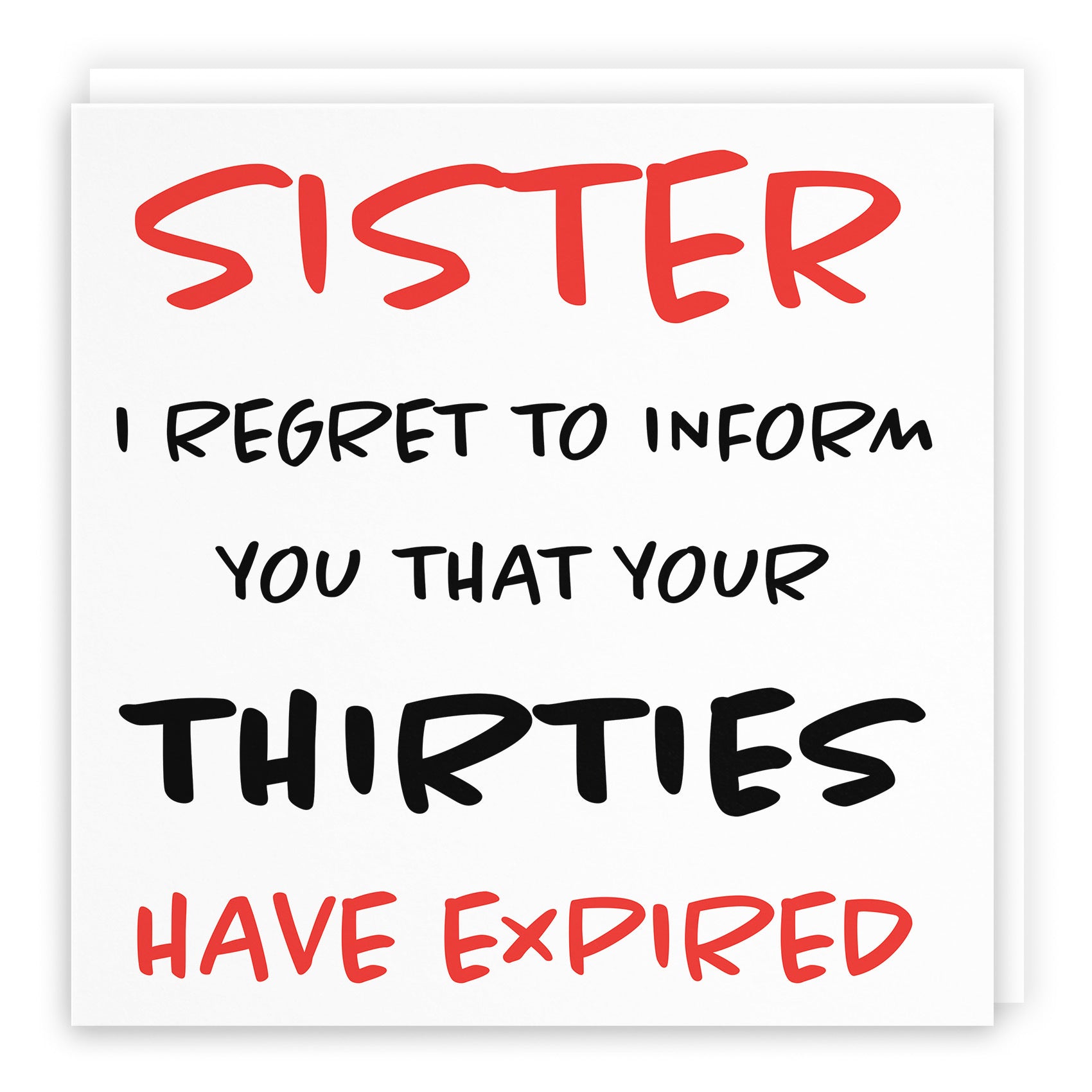 40th Sister Birthday Card Retro - Default Title (TH02237)
