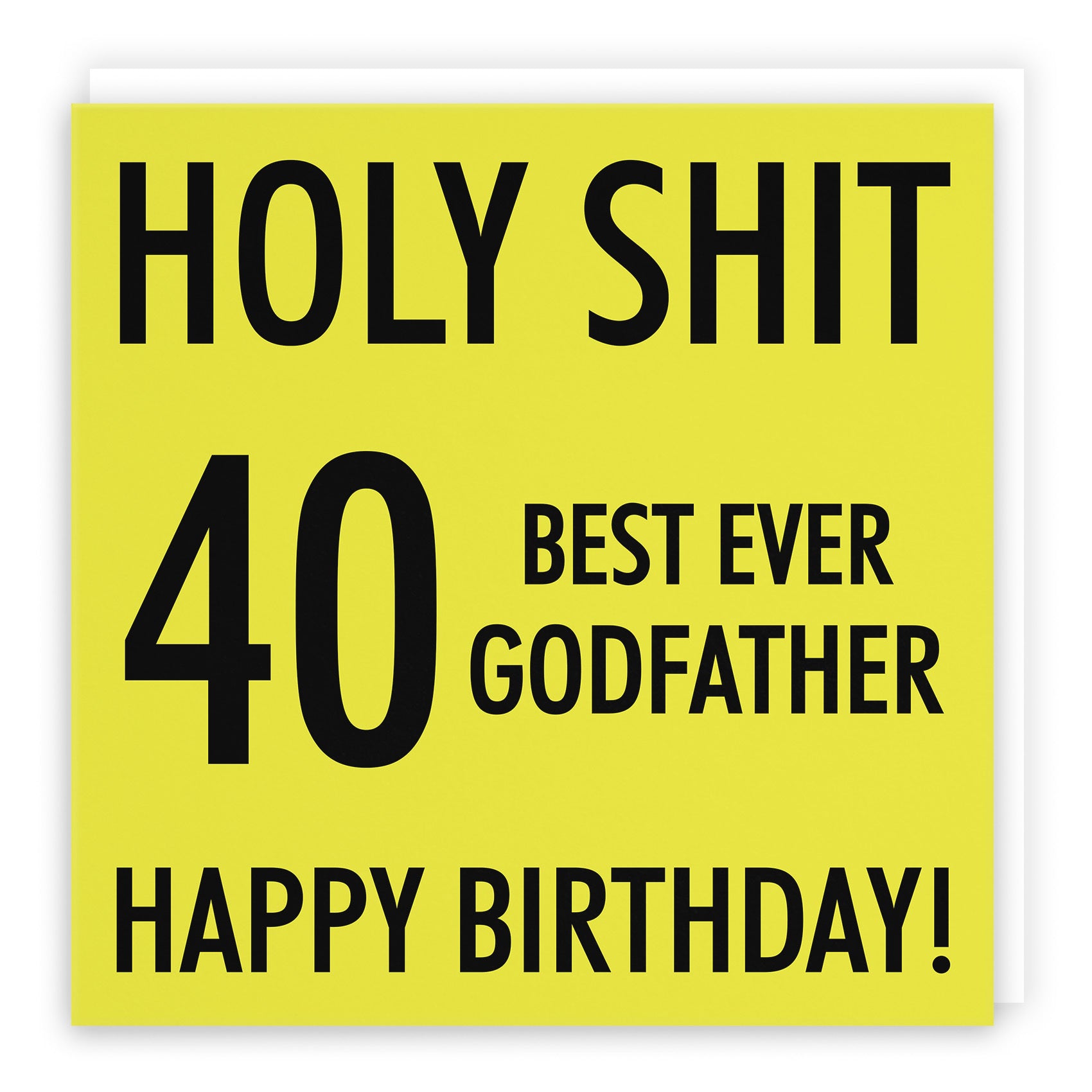 40th Godfather Birthday Card Holy Shit - Default Title (TH02290)