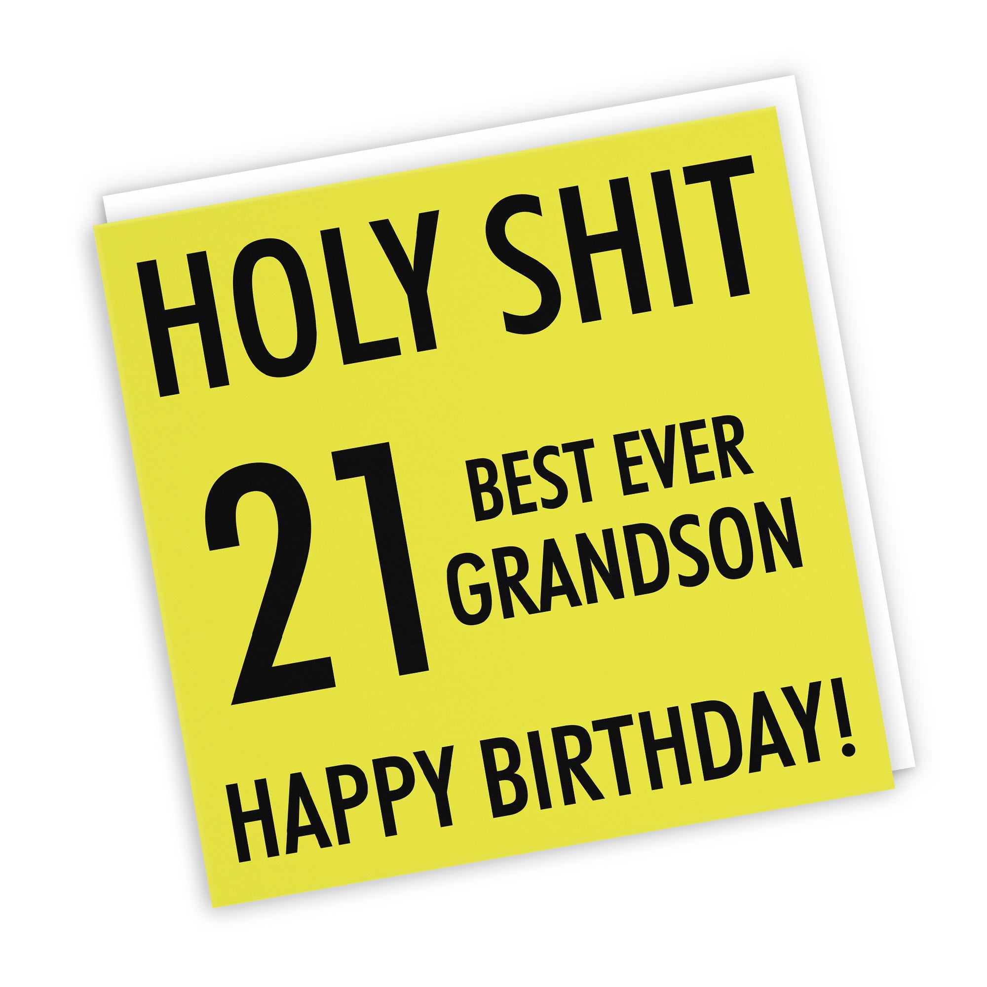 21st Grandson Birthday Card Holy Shit - Default Title (TH02291)