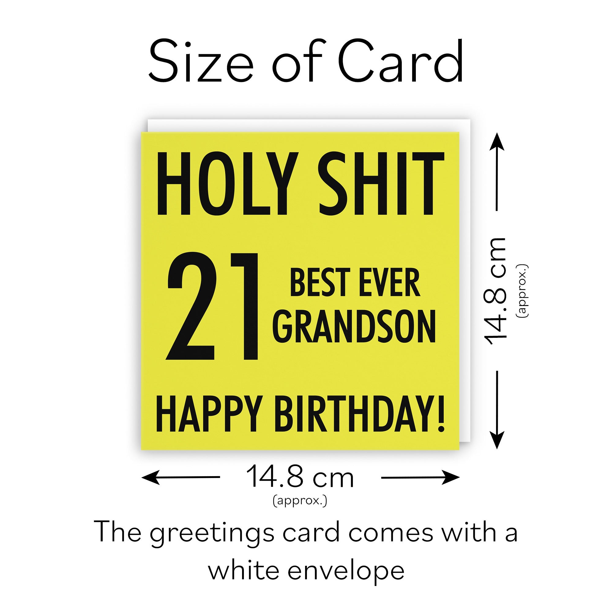 21st Grandson Birthday Card Holy Shit - Default Title (TH02291)