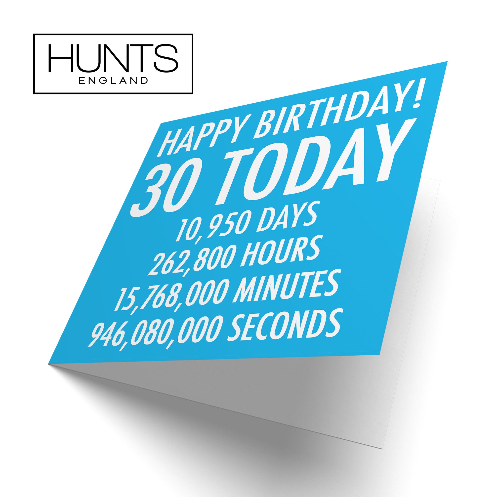 30th Birthday Card Blue Numbers - Default Title (TH02316)
