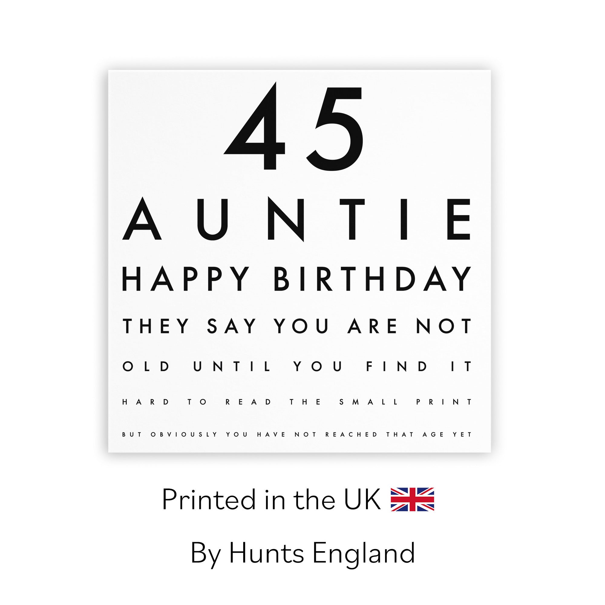 45th Auntie Birthday Card Eye Sight Letters - Default Title (TH02403)