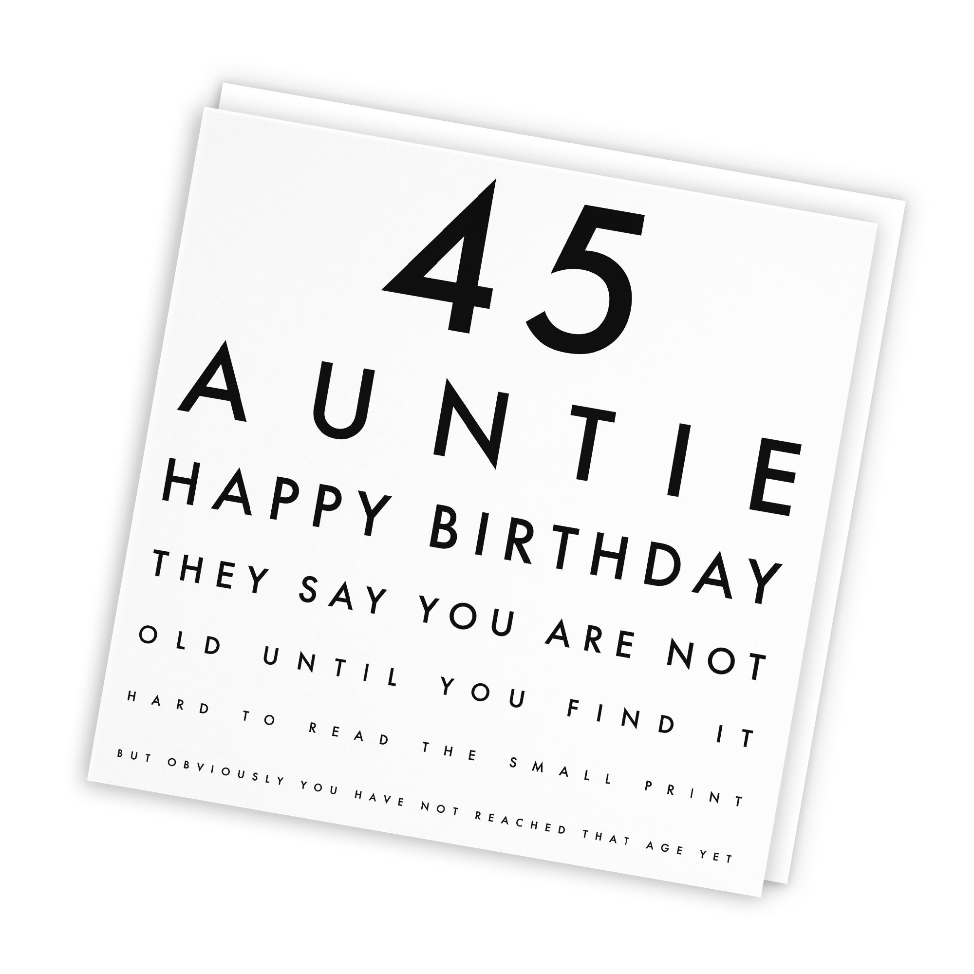 45th Auntie Birthday Card Eye Sight Letters - Default Title (TH02403)