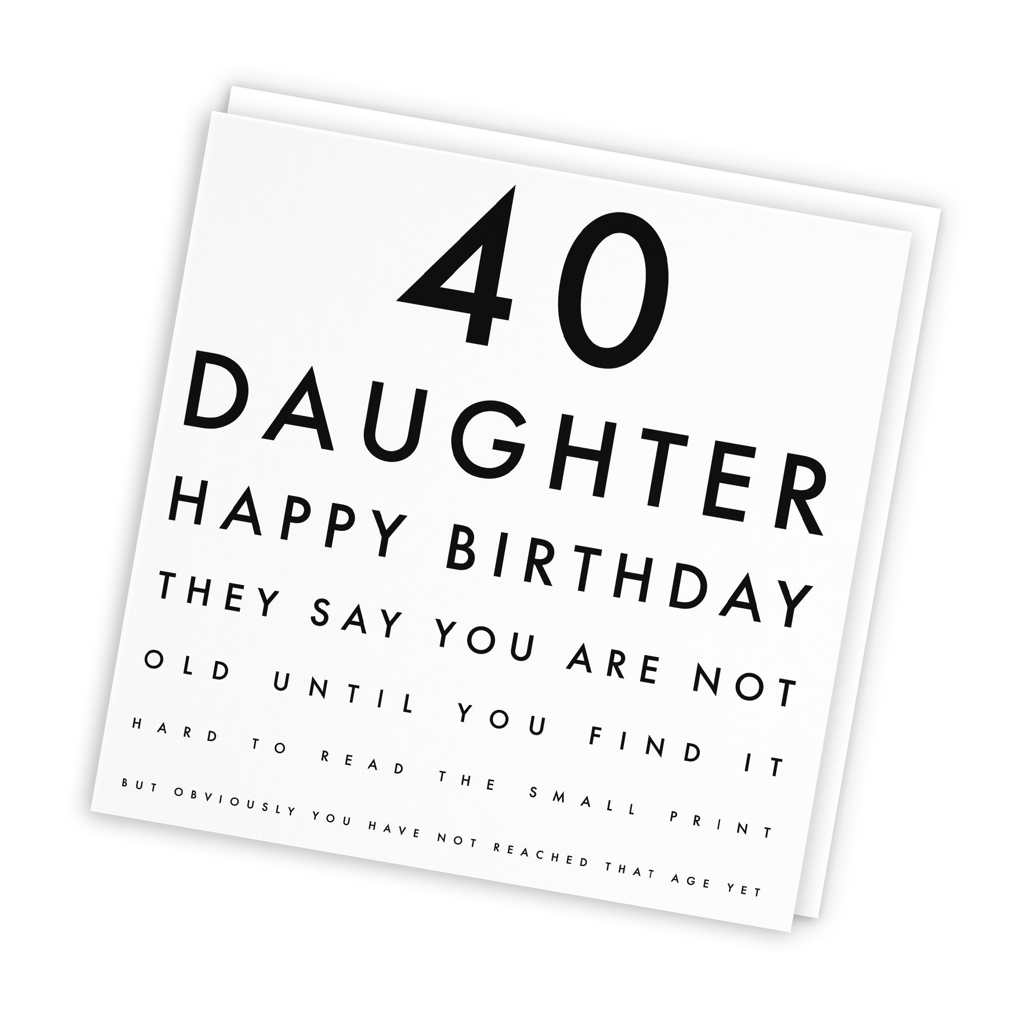 40th Daughter Birthday Card Eye Sight Letters - Default Title (TH02421)