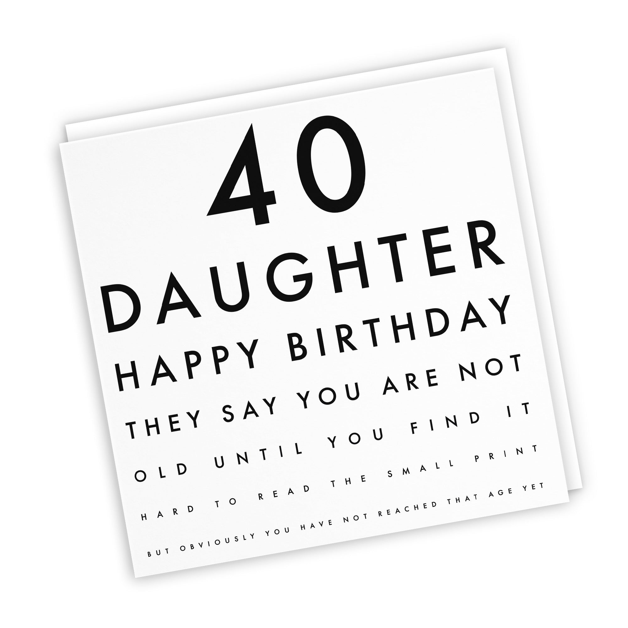 40th Daughter Birthday Card Eye Sight Letters - Default Title (TH02421)