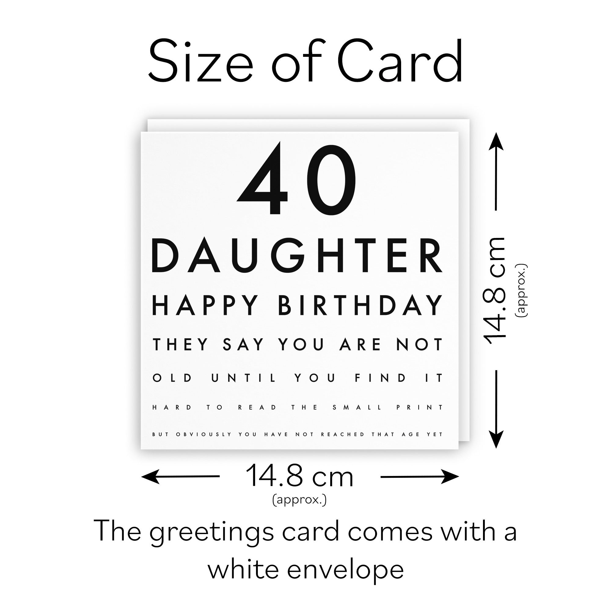 40th Daughter Birthday Card Eye Sight Letters - Default Title (TH02421)