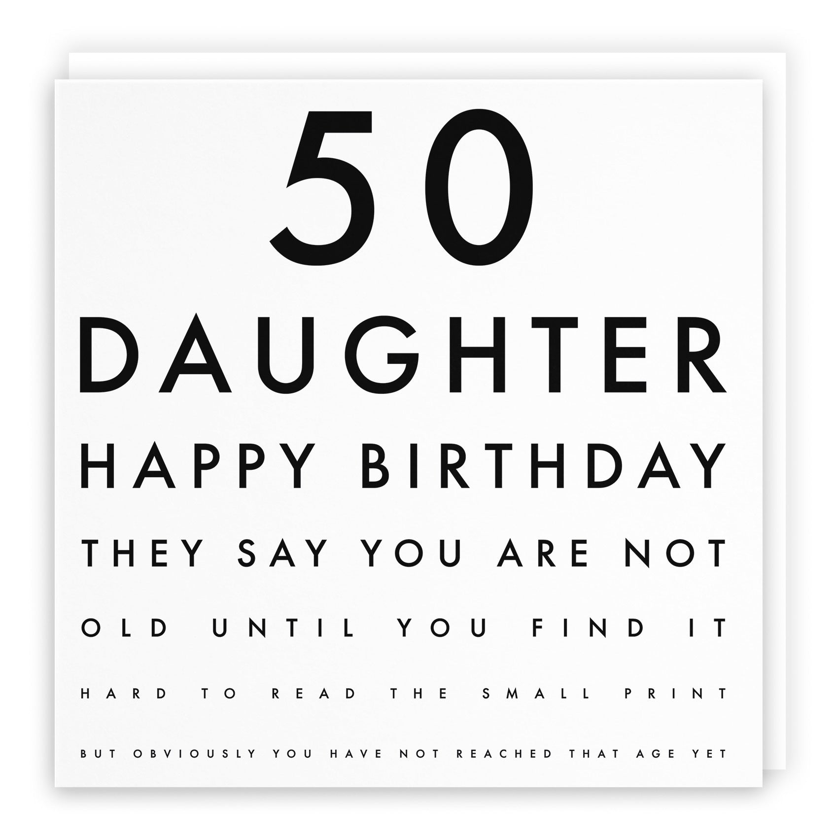 50th Daughter Birthday Card Eye Sight Letters - Default Title (TH02423)