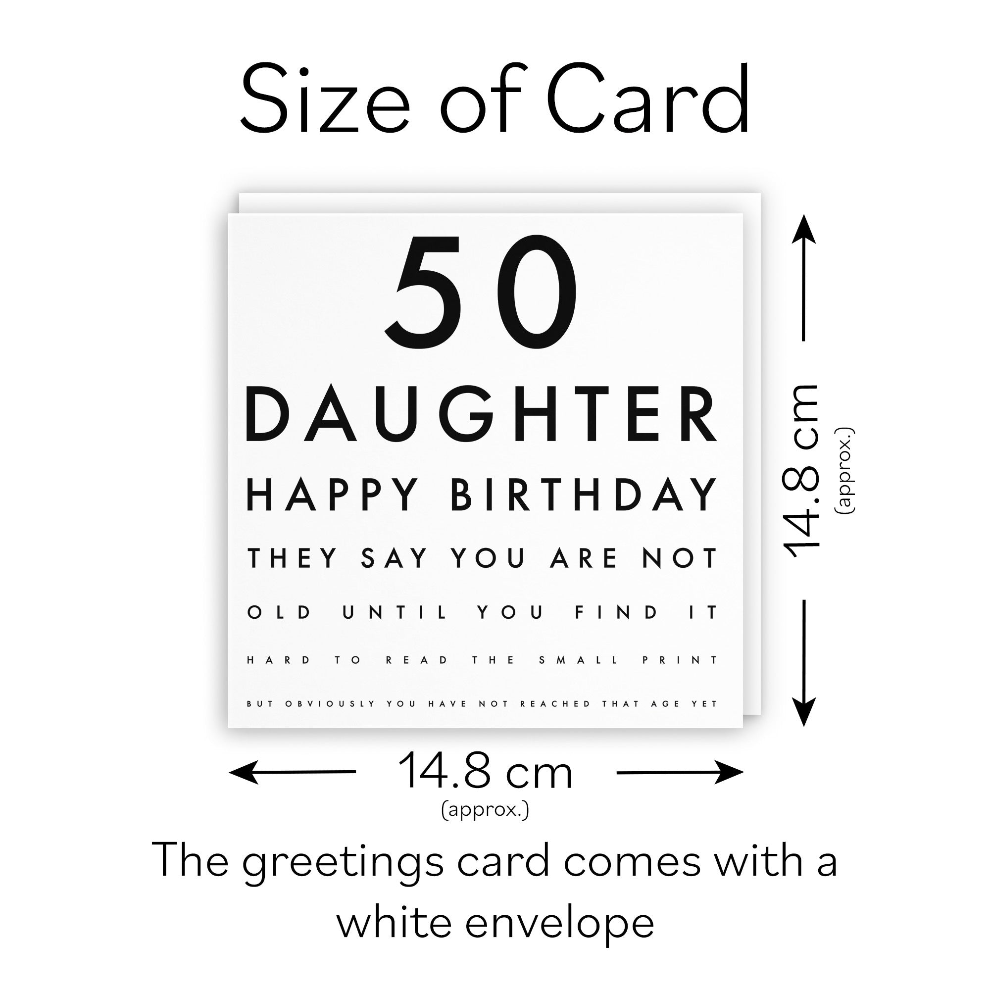 50th Daughter Birthday Card Eye Sight Letters - Default Title (TH02423)