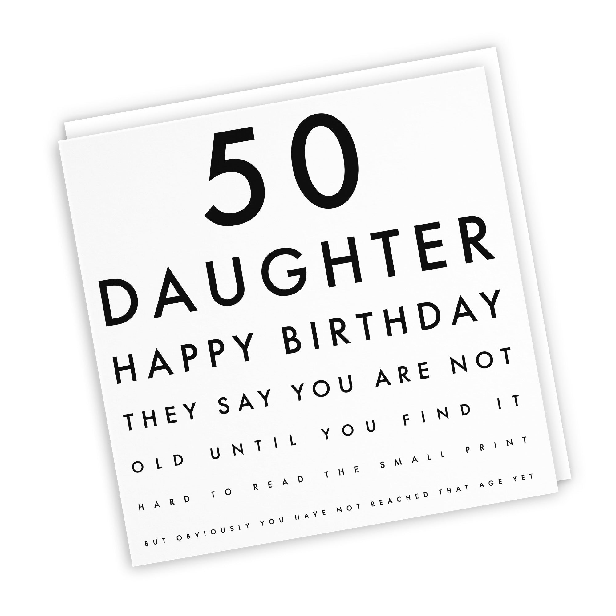 50th Daughter Birthday Card Eye Sight Letters - Default Title (TH02423)
