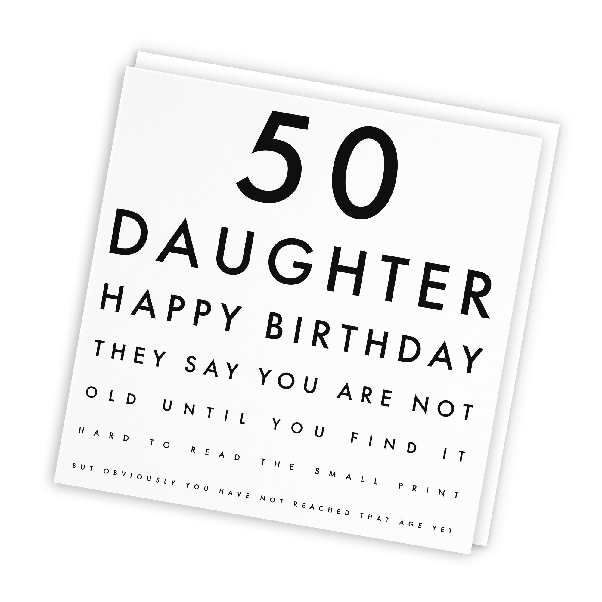 50th Daughter Birthday Card Eye Sight Letters - Default Title (TH02423)