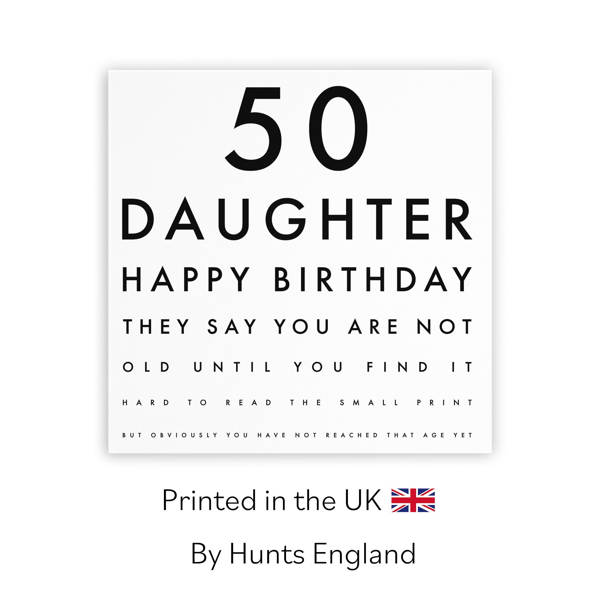 50th Daughter Birthday Card Eye Sight Letters - Default Title (TH02423)