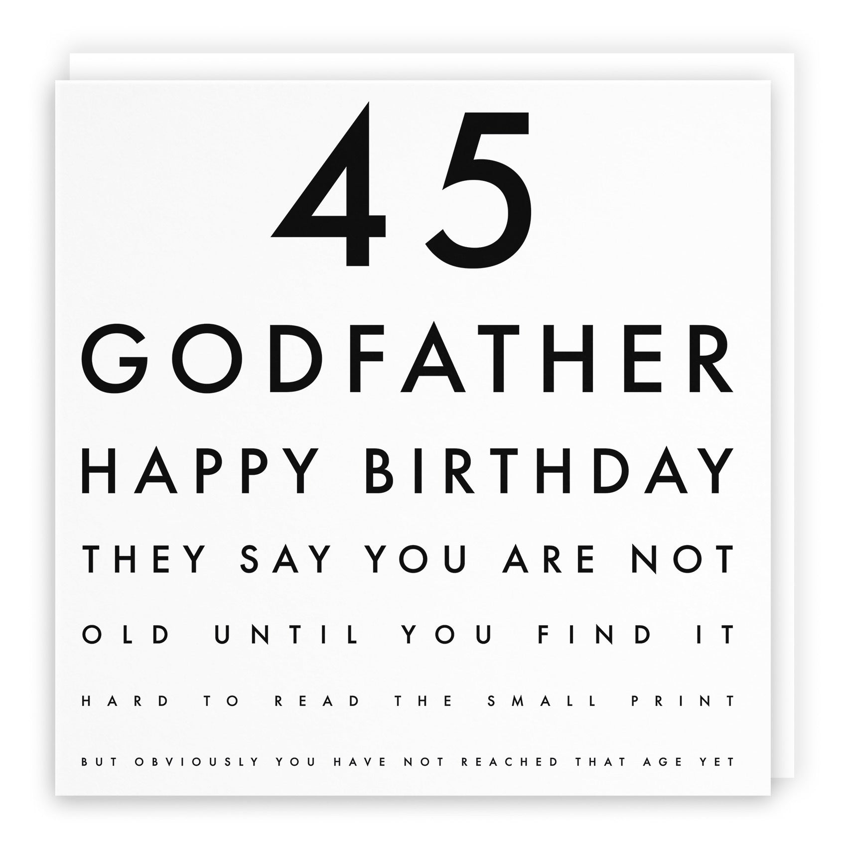 45th Godfather Birthday Card Eye Sight Letters - Default Title (TH02432)