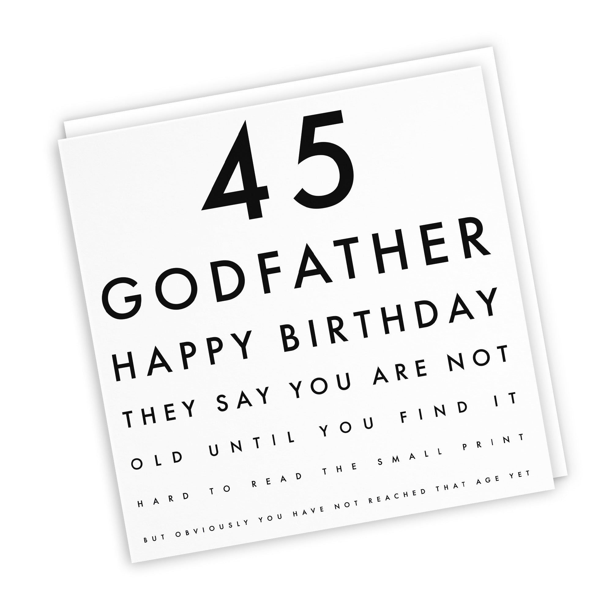 45th Godfather Birthday Card Eye Sight Letters - Default Title (TH02432)