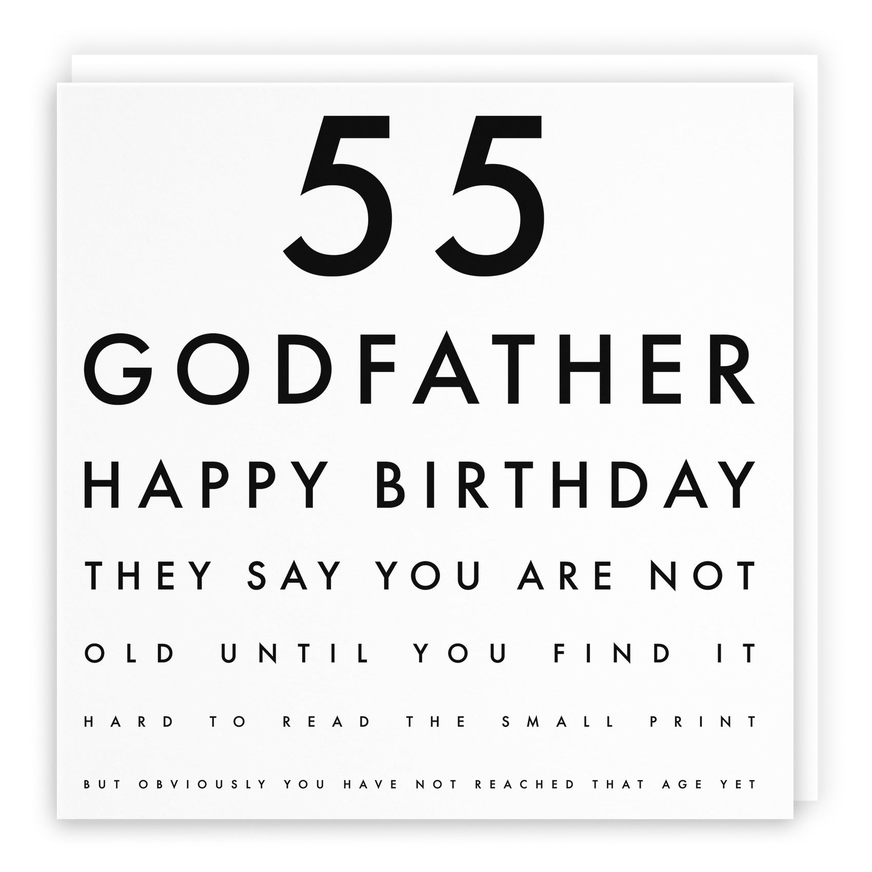 55th Godfather Birthday Card Eye Sight Letters - Default Title (TH02433)