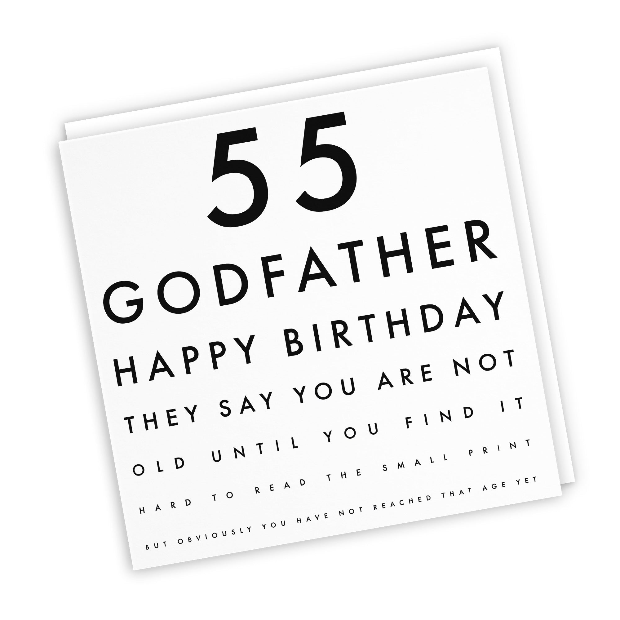 55th Godfather Birthday Card Eye Sight Letters - Default Title (TH02433)