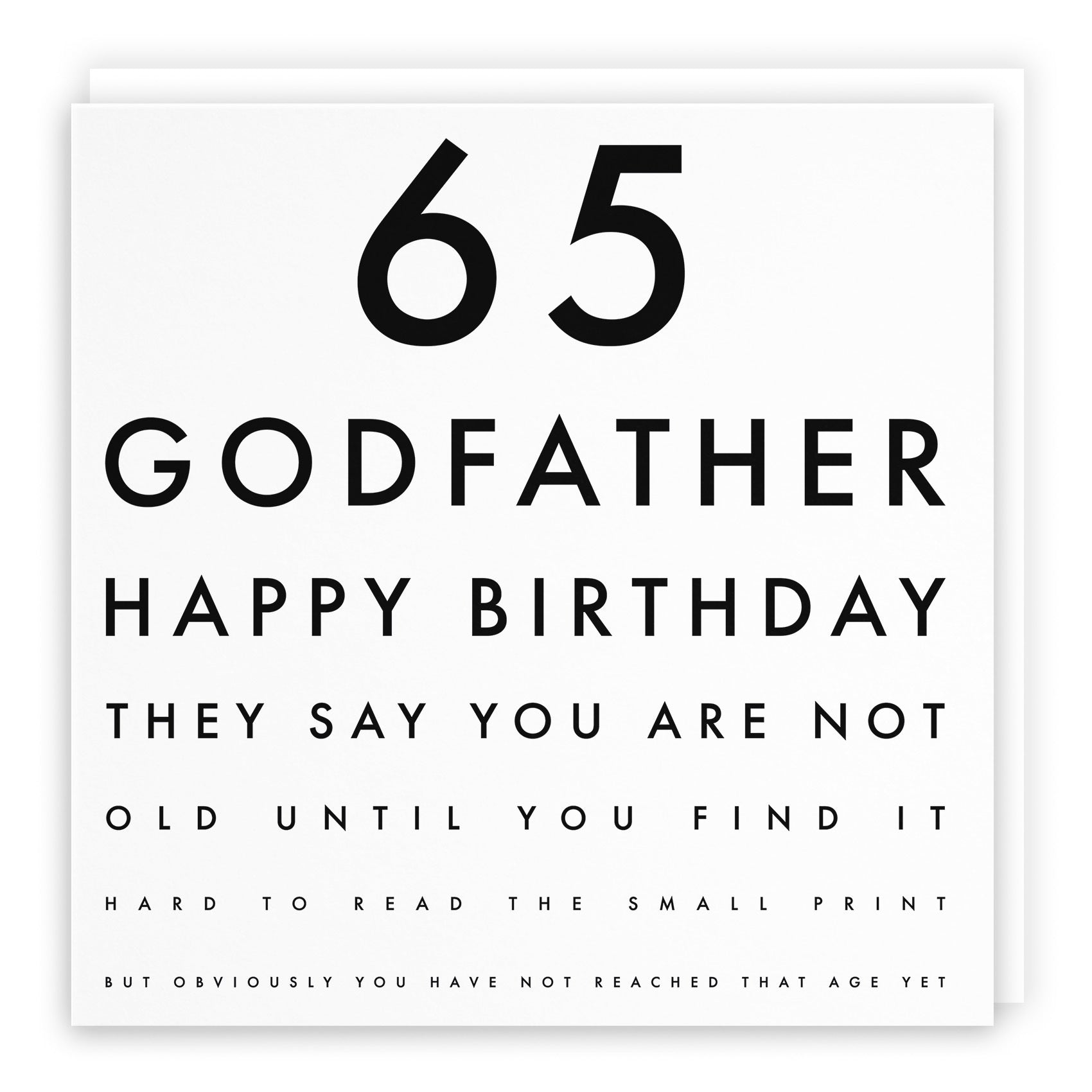 65th Godfather Birthday Card Eye Sight Letters - Default Title (TH02434)