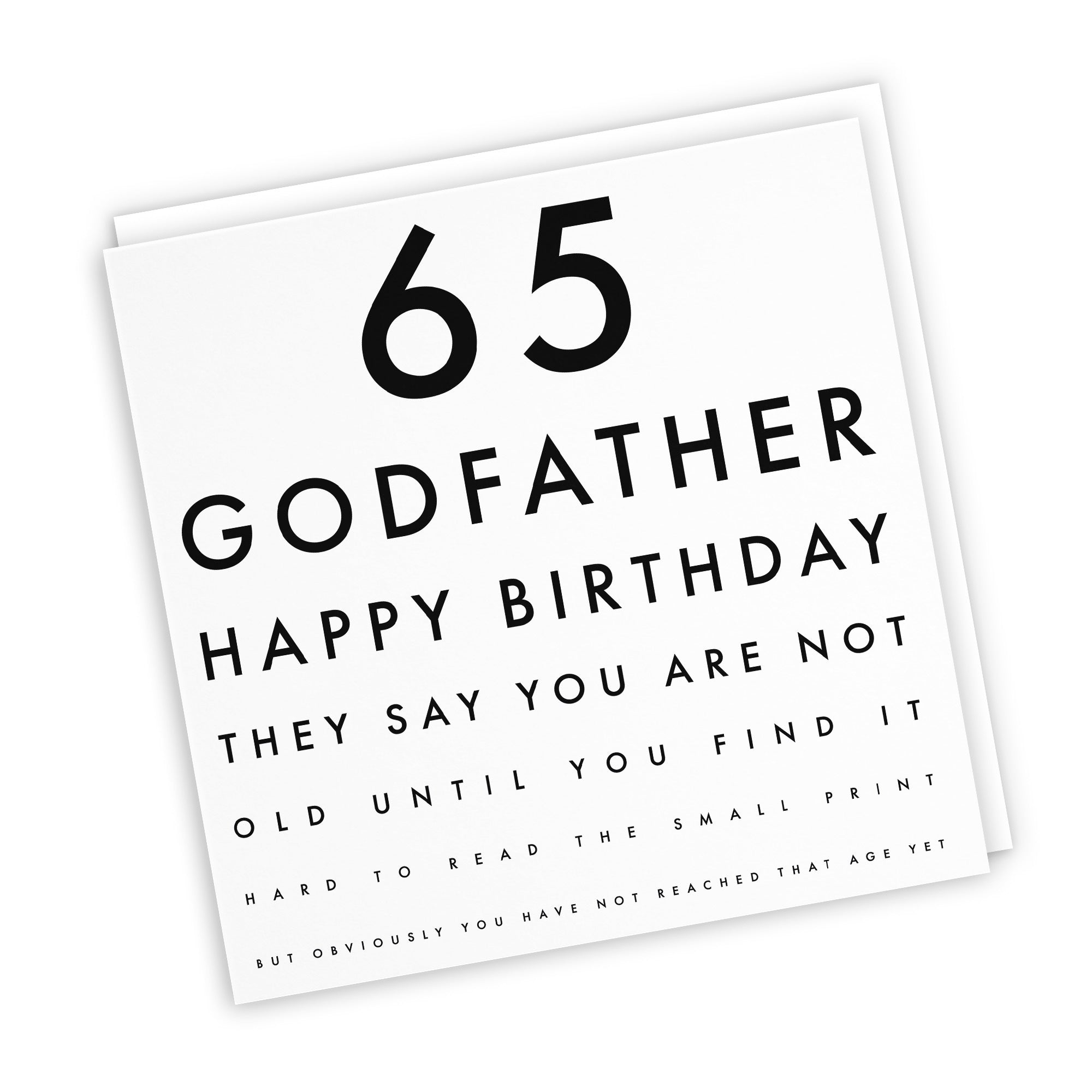 65th Godfather Birthday Card Eye Sight Letters - Default Title (TH02434)