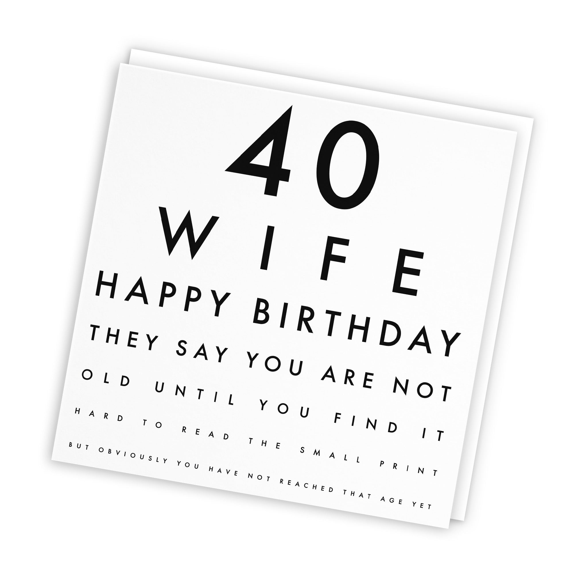 40th Wife Birthday Card Eye Sight Letters - Default Title (TH02441)