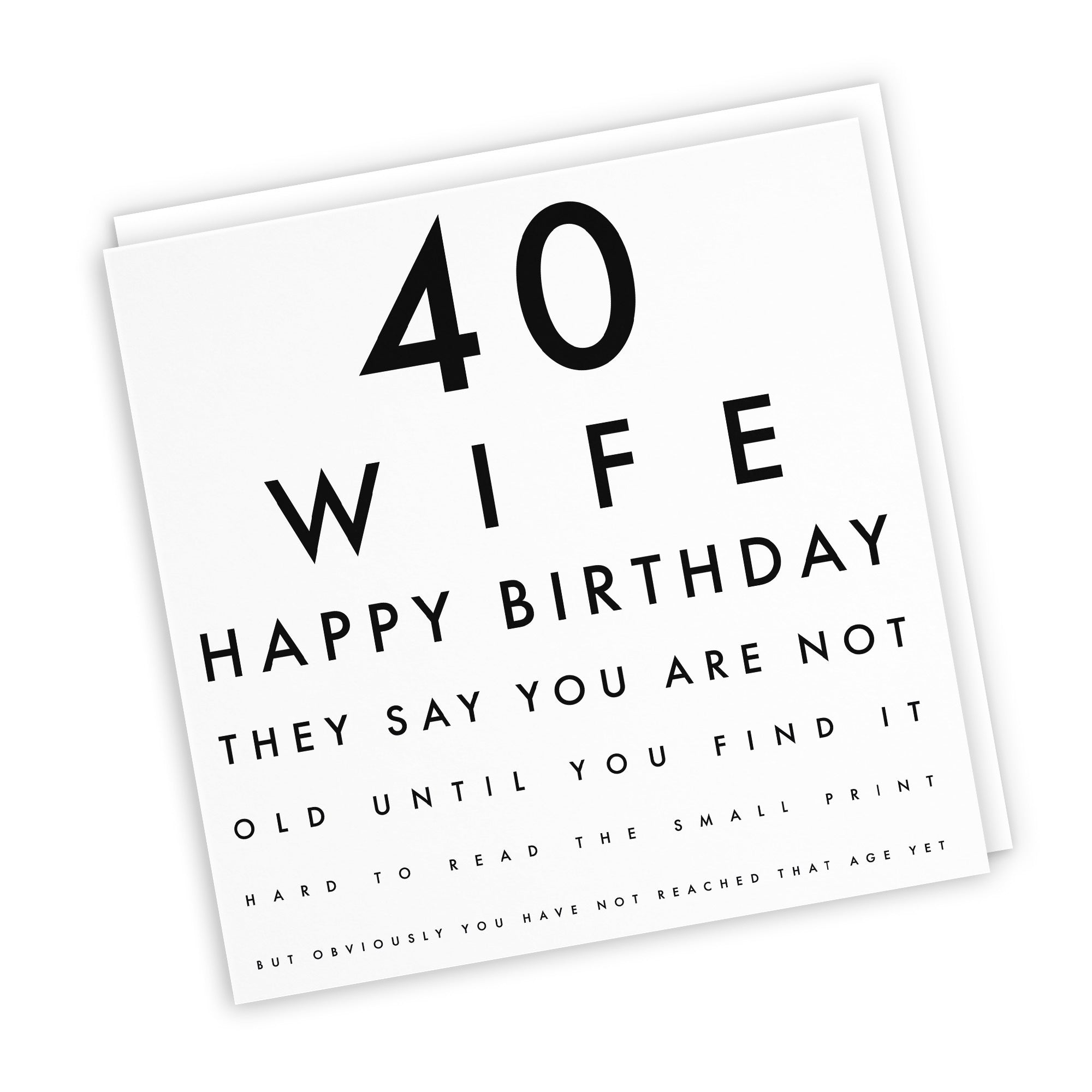 40th Wife Birthday Card Eye Sight Letters - Default Title (TH02441)