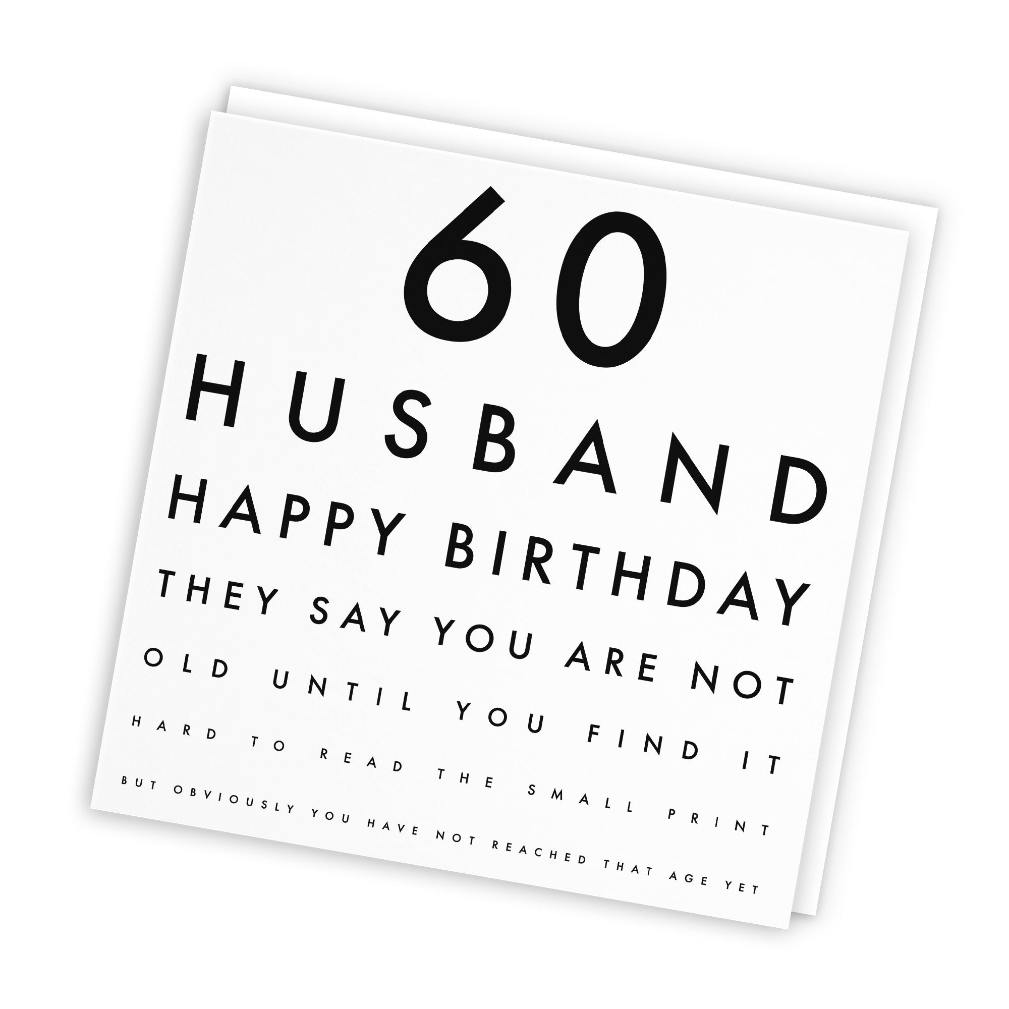 60th Husband Birthday Card Eye Sight Letters - Default Title (TH02442)