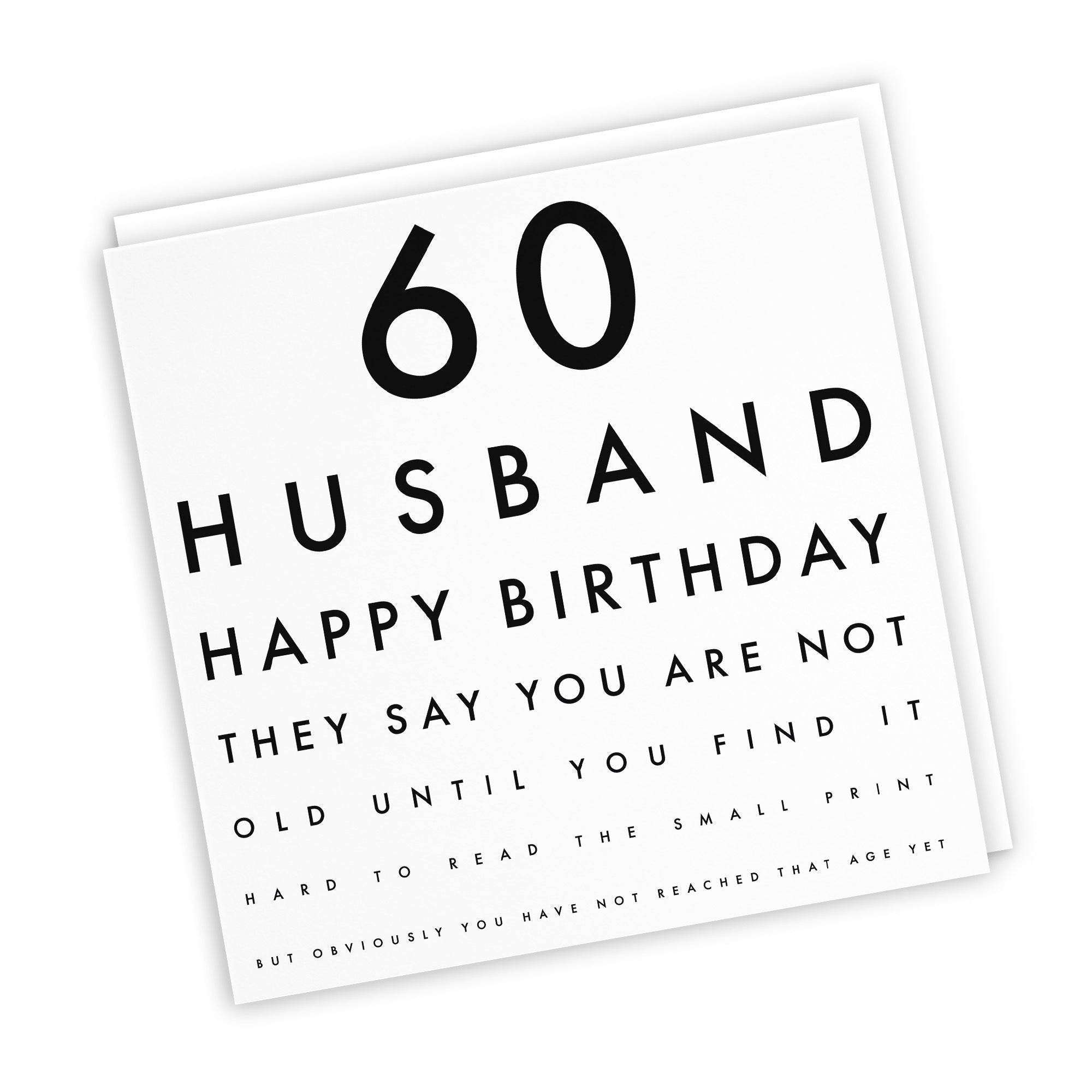 60th Husband Birthday Card Eye Sight Letters - Default Title (TH02442)