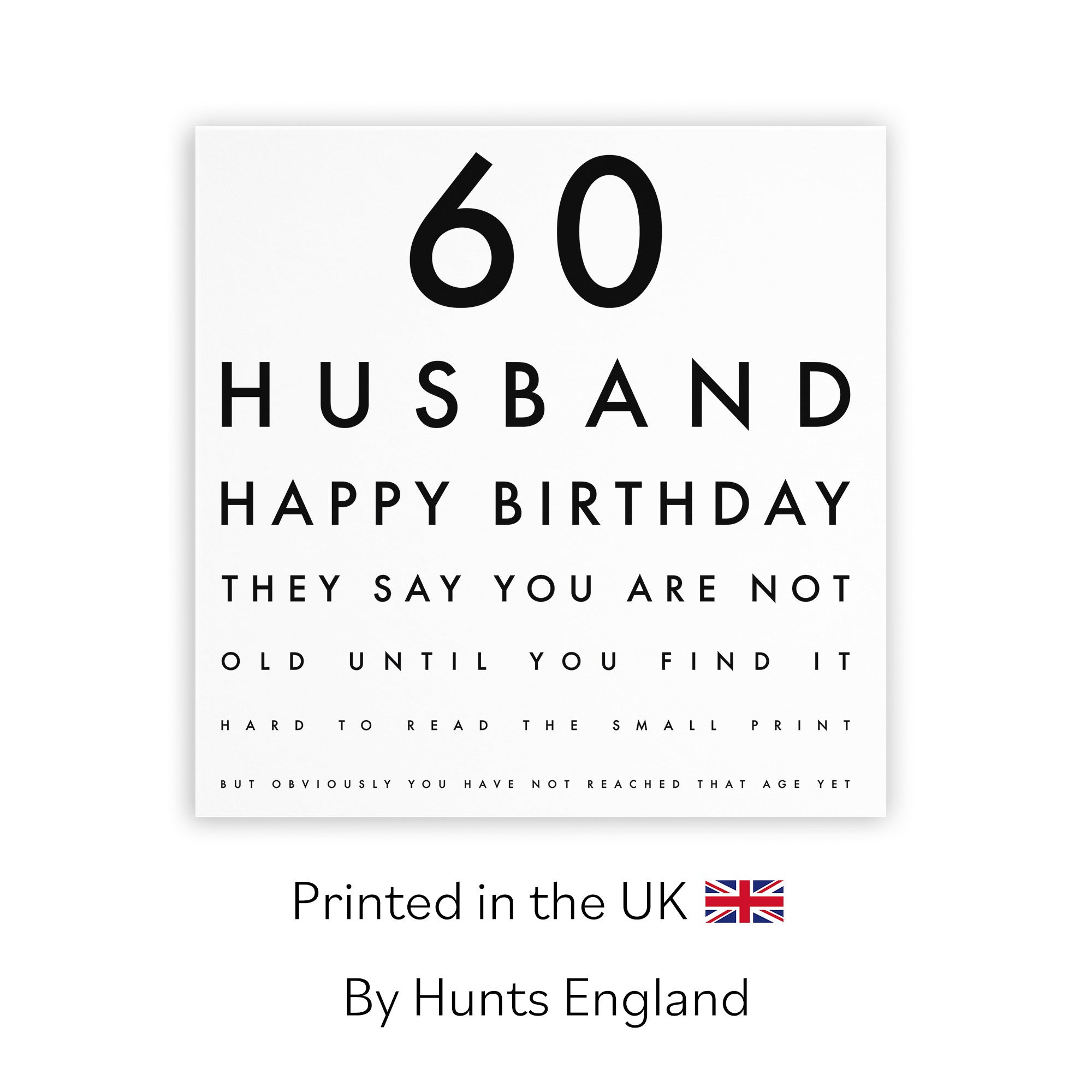 60th Husband Birthday Card Eye Sight Letters - Default Title (TH02442)