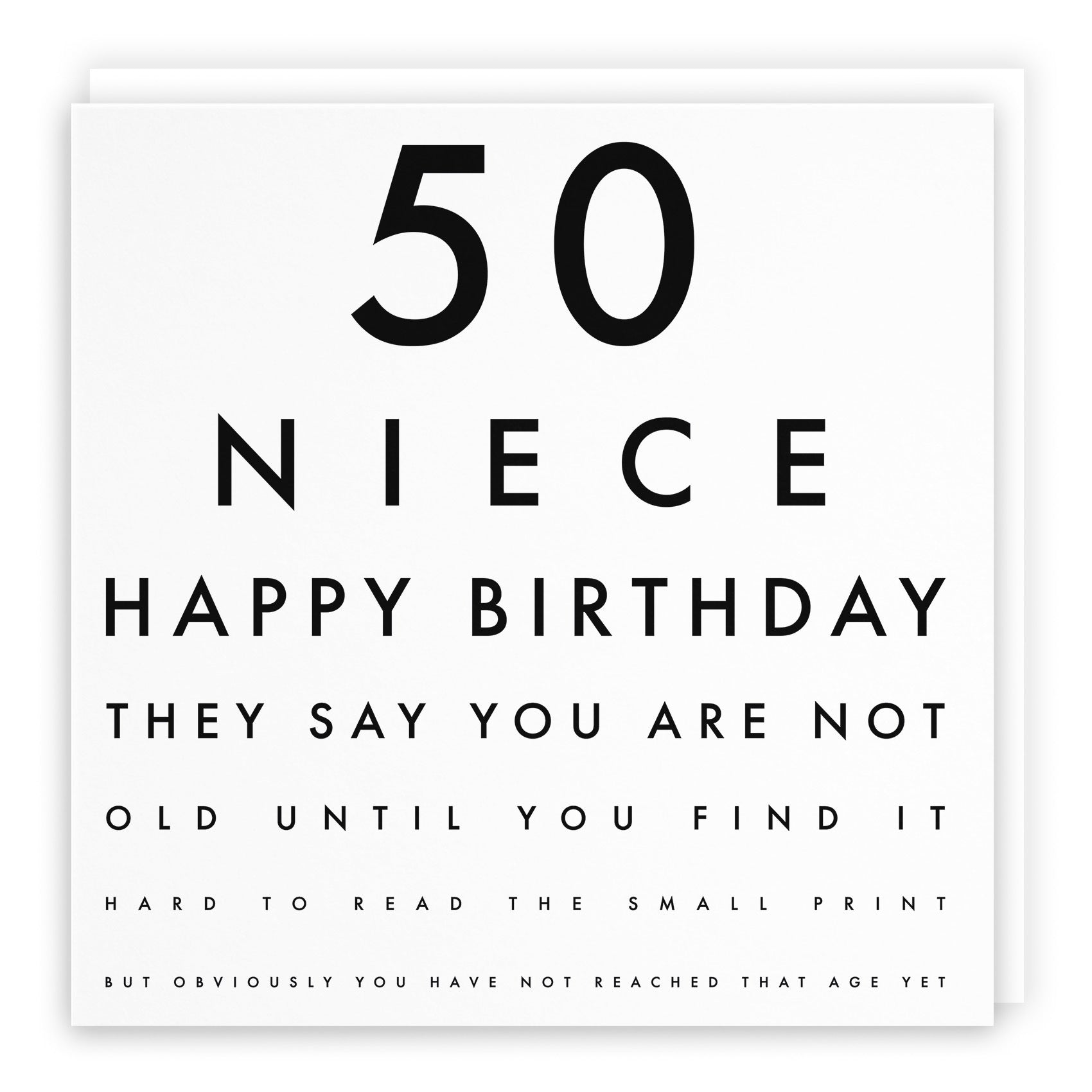 50th Niece Birthday Card Eye Sight Letters - Default Title (TH02449)