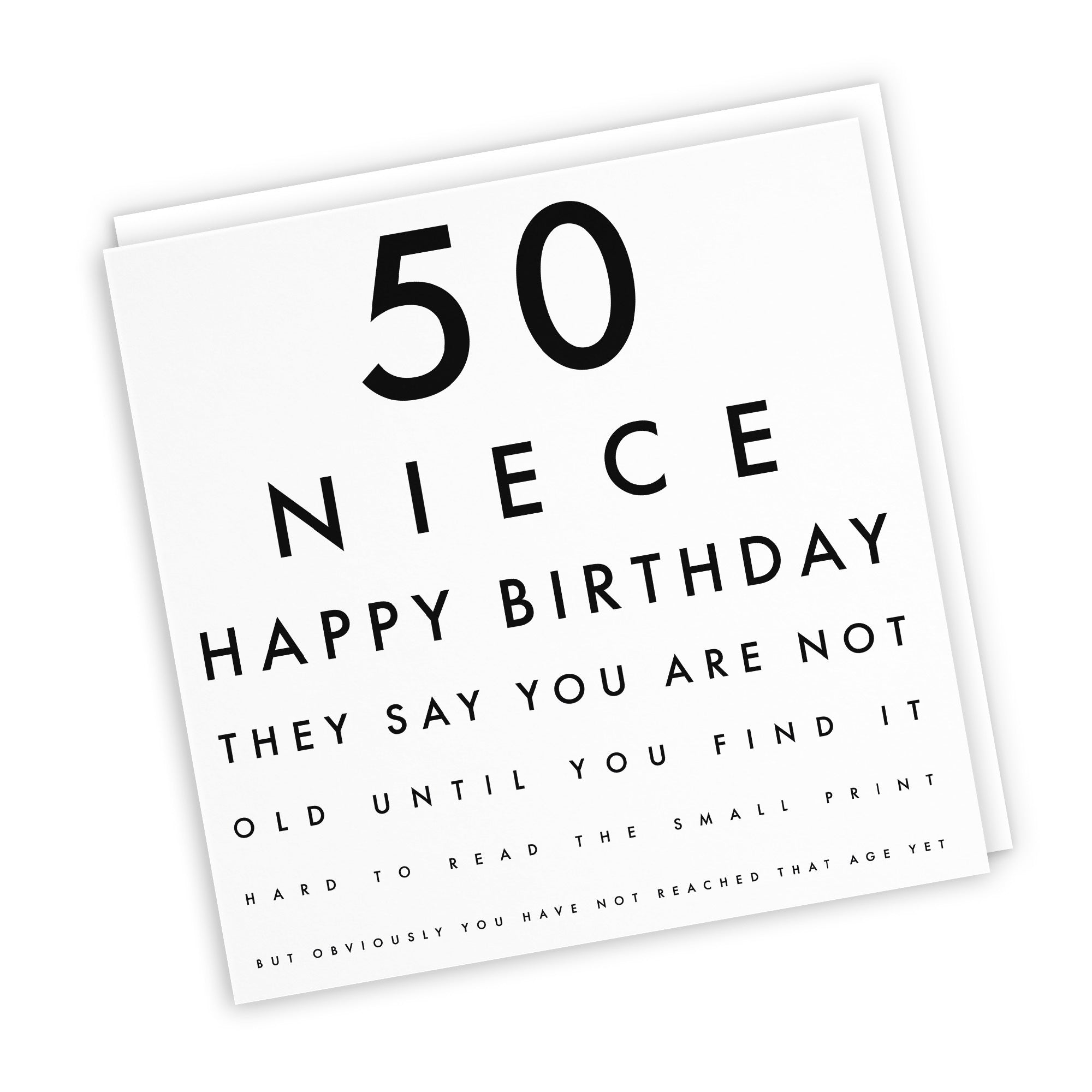 50th Niece Birthday Card Eye Sight Letters - Default Title (TH02449)
