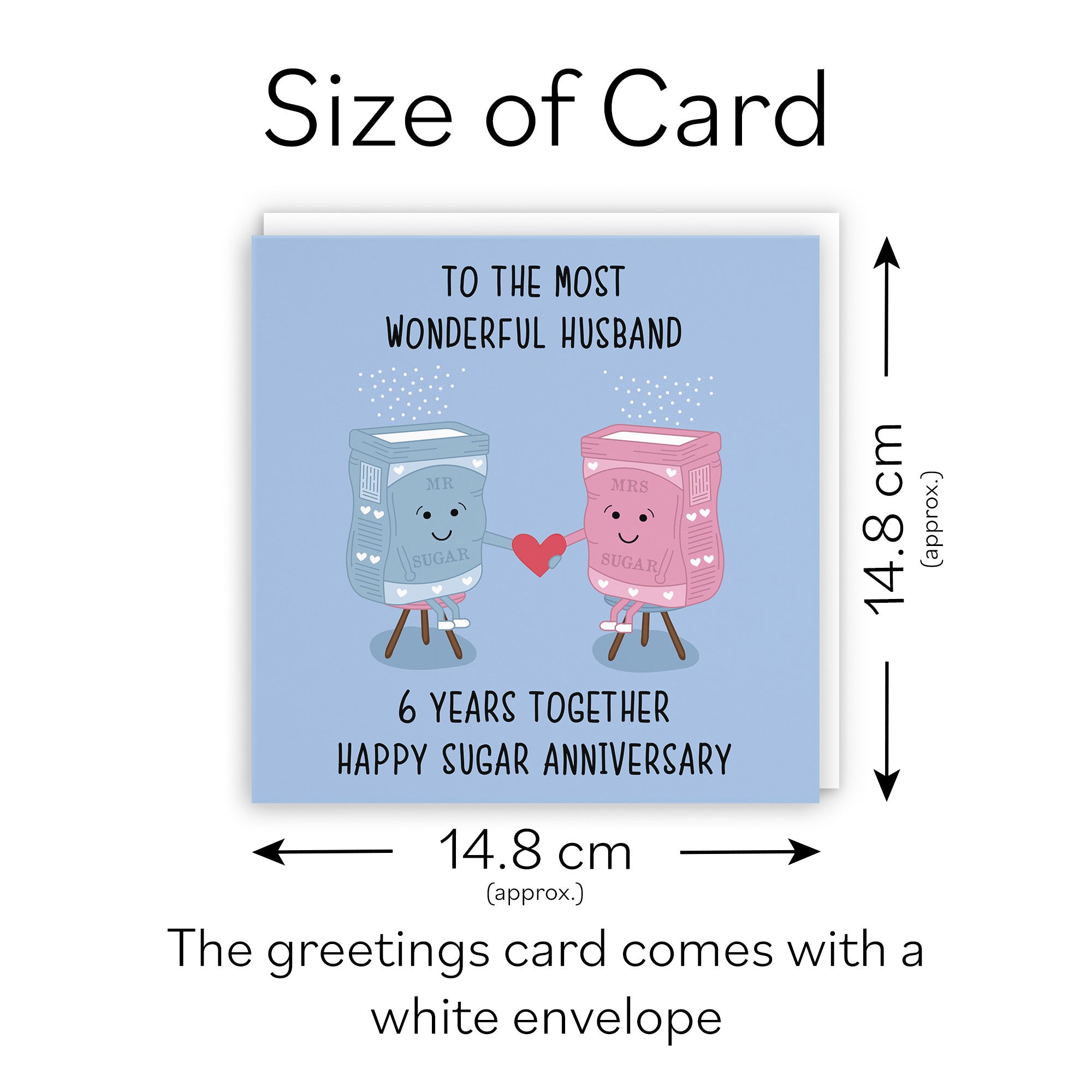 6th Husband Anniversary Card Iconic - Default Title (TH02497)