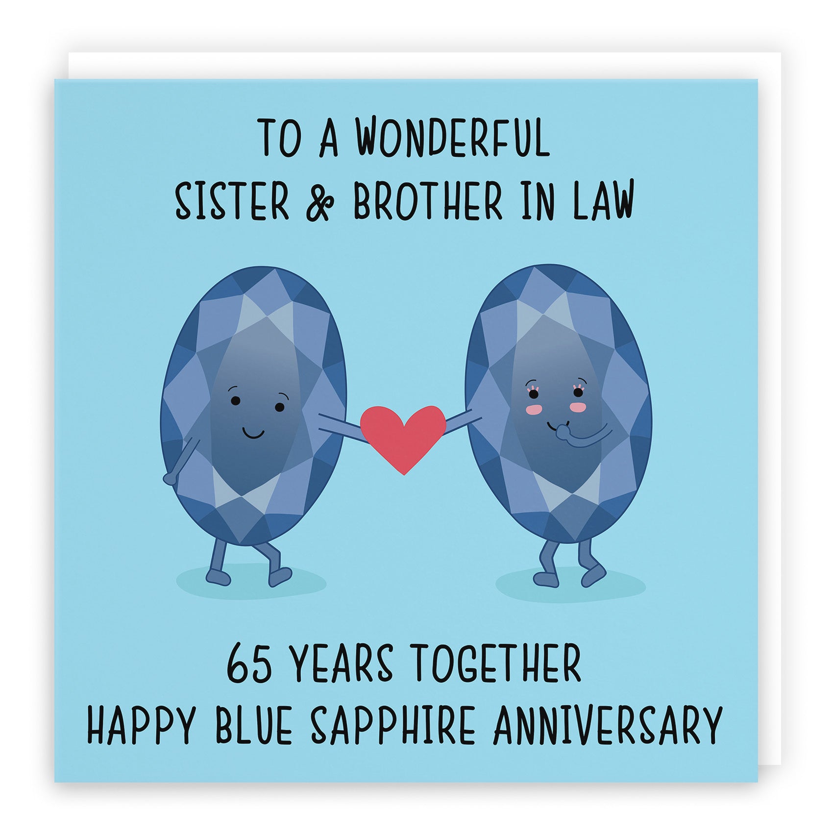 65th Sister And Brother In Law Anniversary Card Iconic - Default Title (TH02512)