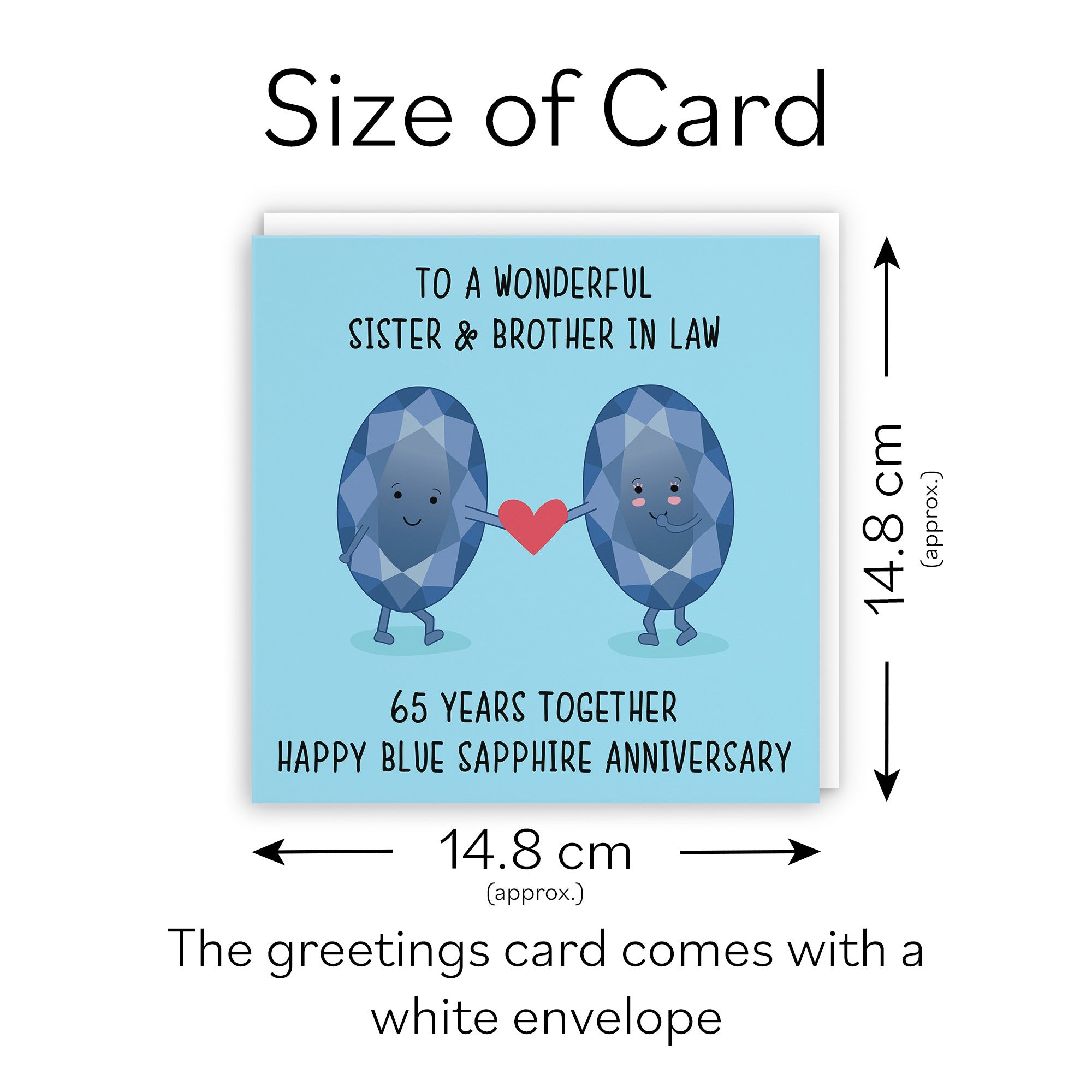 65th Sister And Brother In Law Anniversary Card Iconic - Default Title (TH02512)