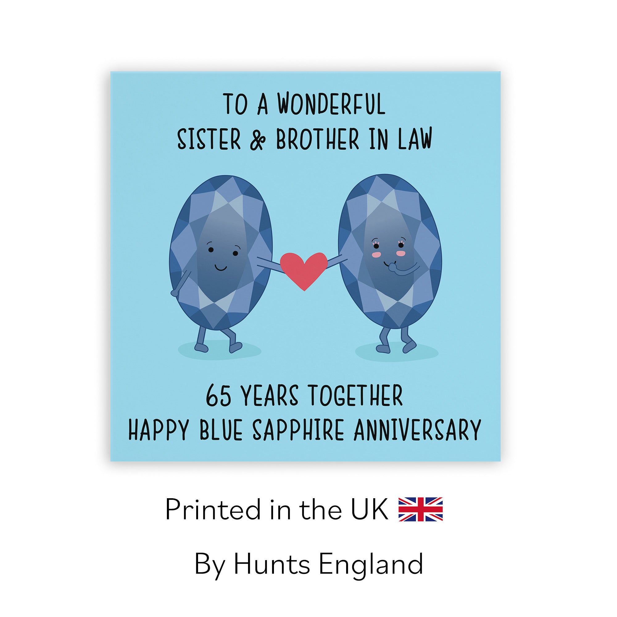 65th Sister And Brother In Law Anniversary Card Iconic - Default Title (TH02512)
