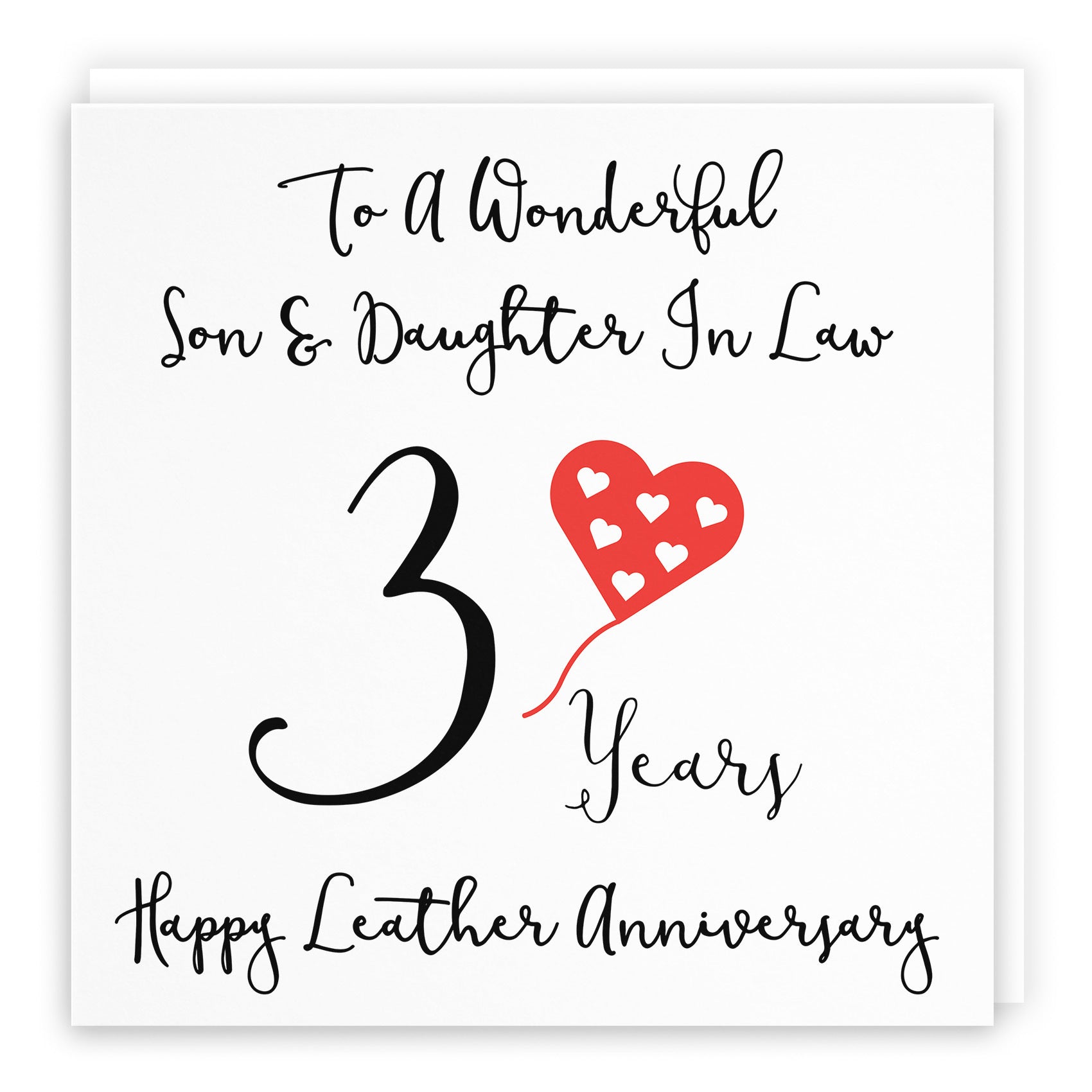 3rd Son And Daughter In Law Anniversary Card Love Heart - Default Title (TH02520)
