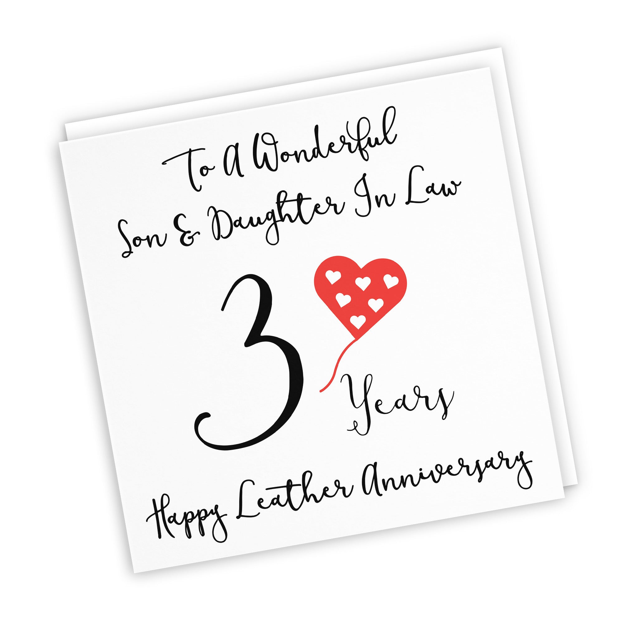 3rd Son And Daughter In Law Anniversary Card Love Heart - Default Title (TH02520)