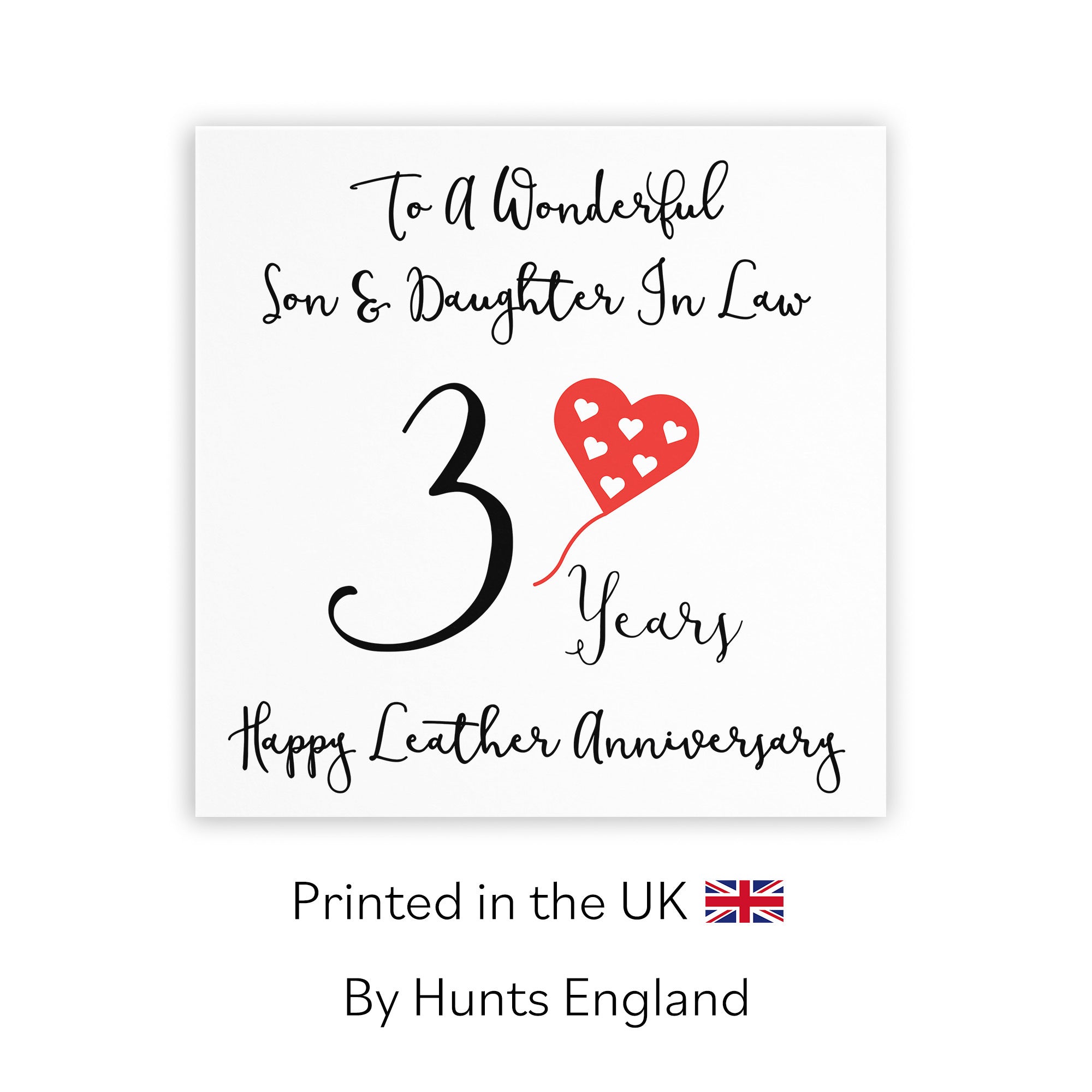 3rd Son And Daughter In Law Anniversary Card Love Heart - Default Title (TH02520)