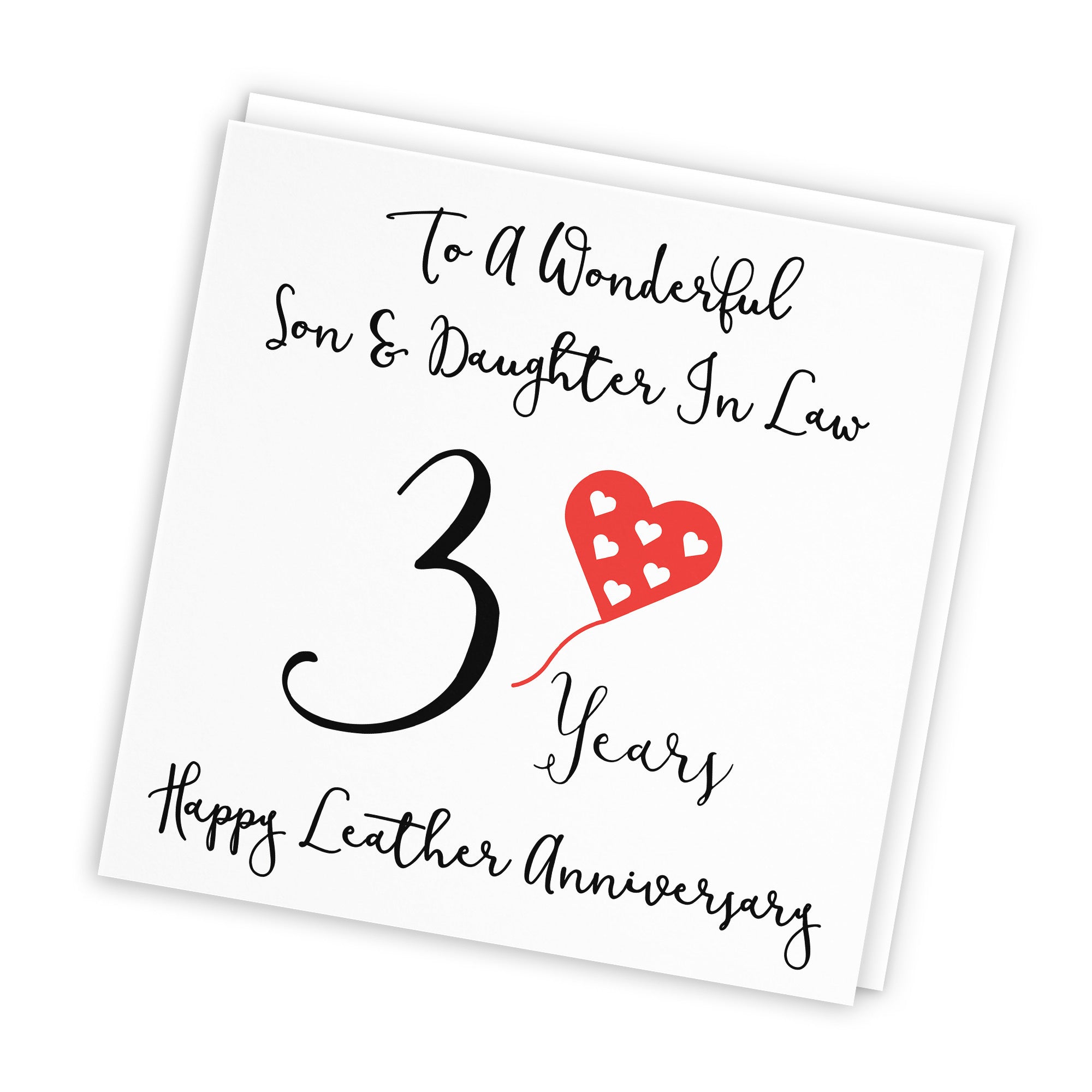 3rd Son And Daughter In Law Anniversary Card Love Heart - Default Title (TH02520)